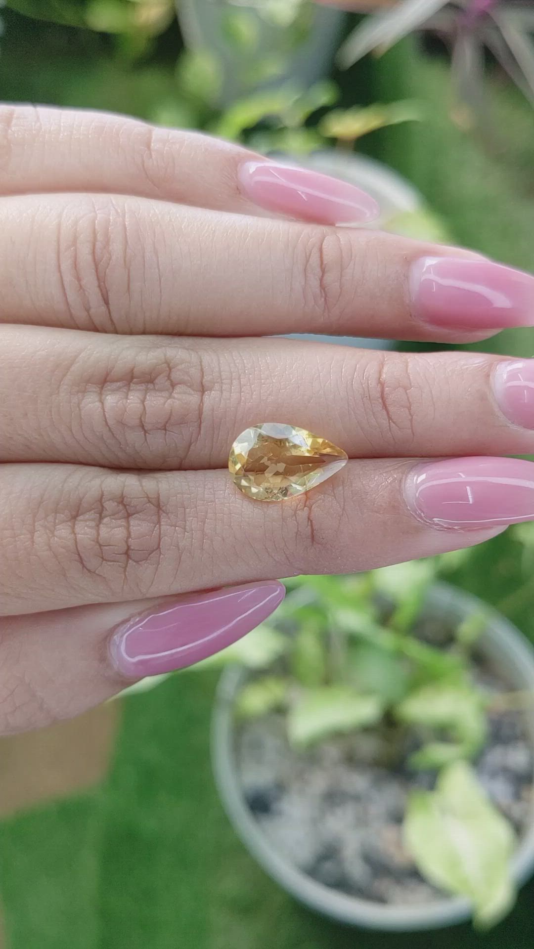 2.92 Ct. Citrine from Brazil Size Video