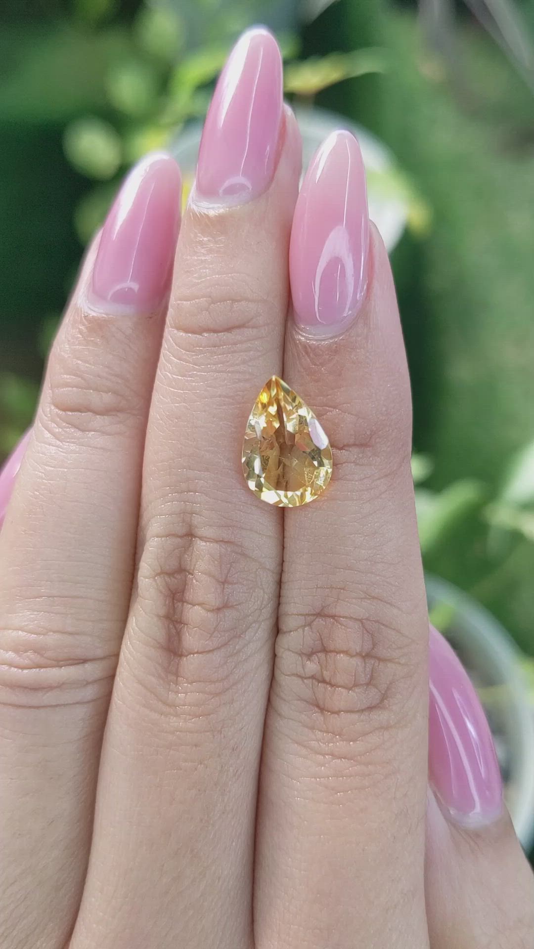 3.14 Ct. Citrine from Brazil Size Video
