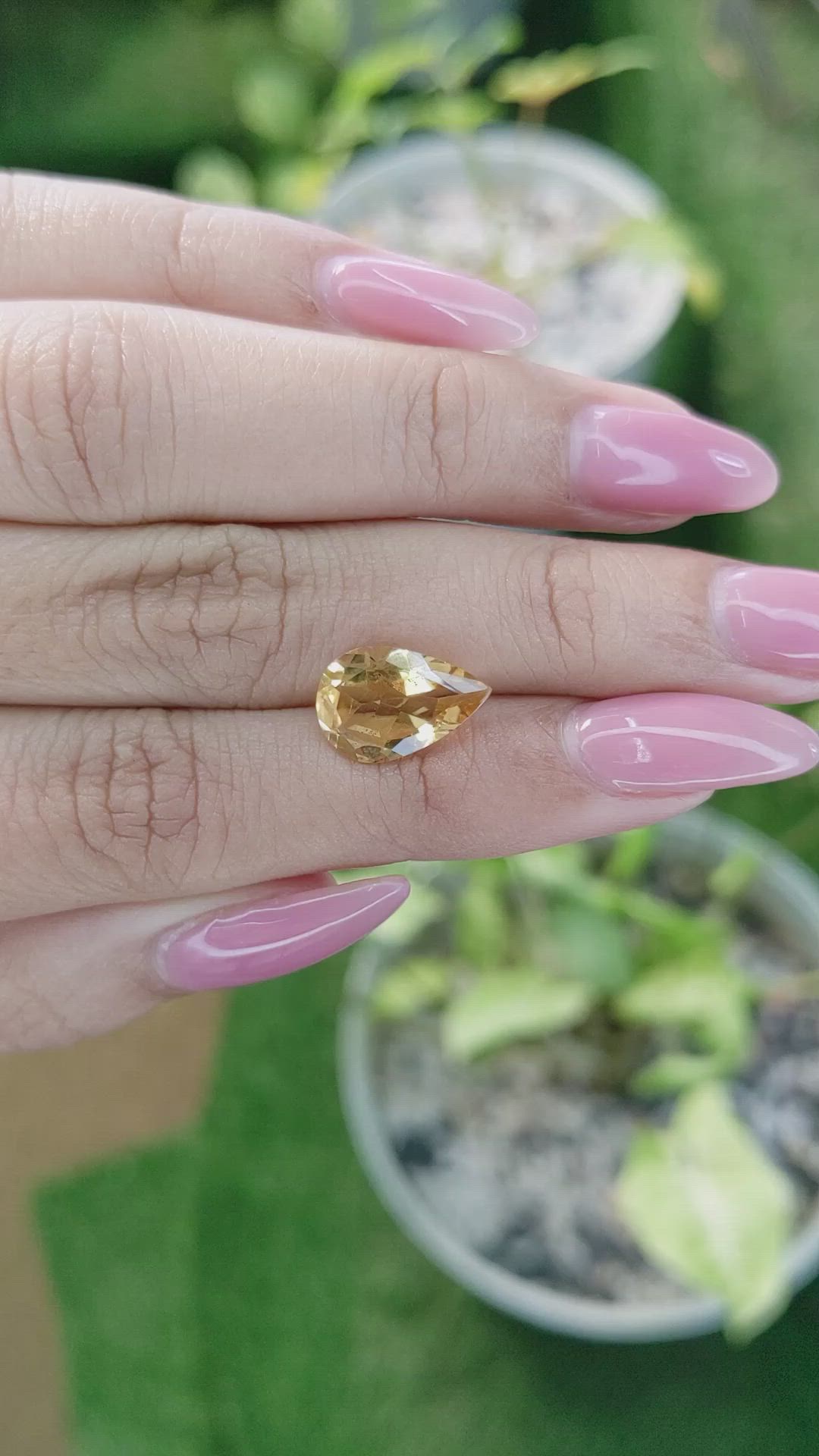 2.97 Ct. Citrine from Brazil Size Video