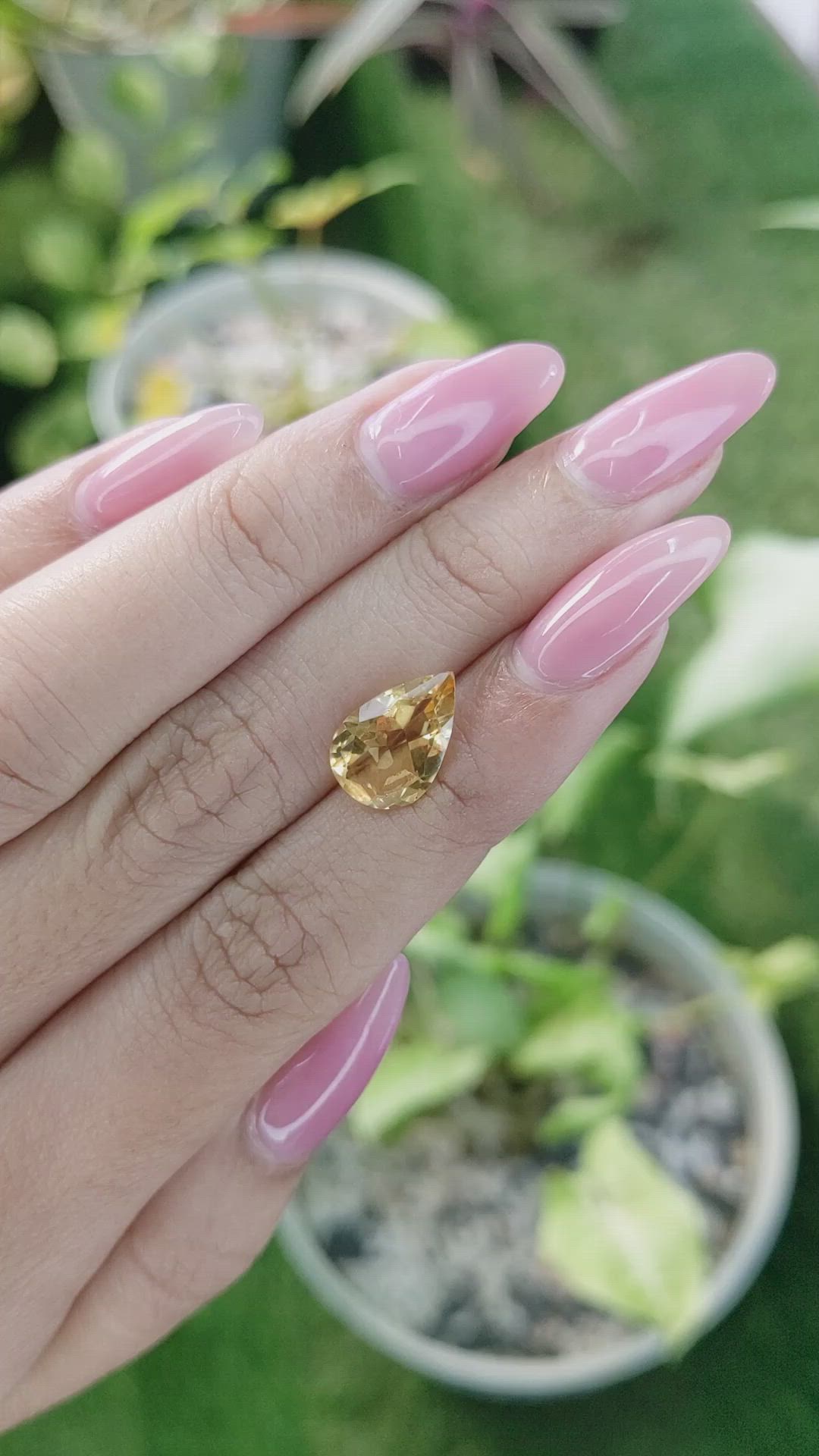 2.97 Ct. Citrine from Brazil Size Video