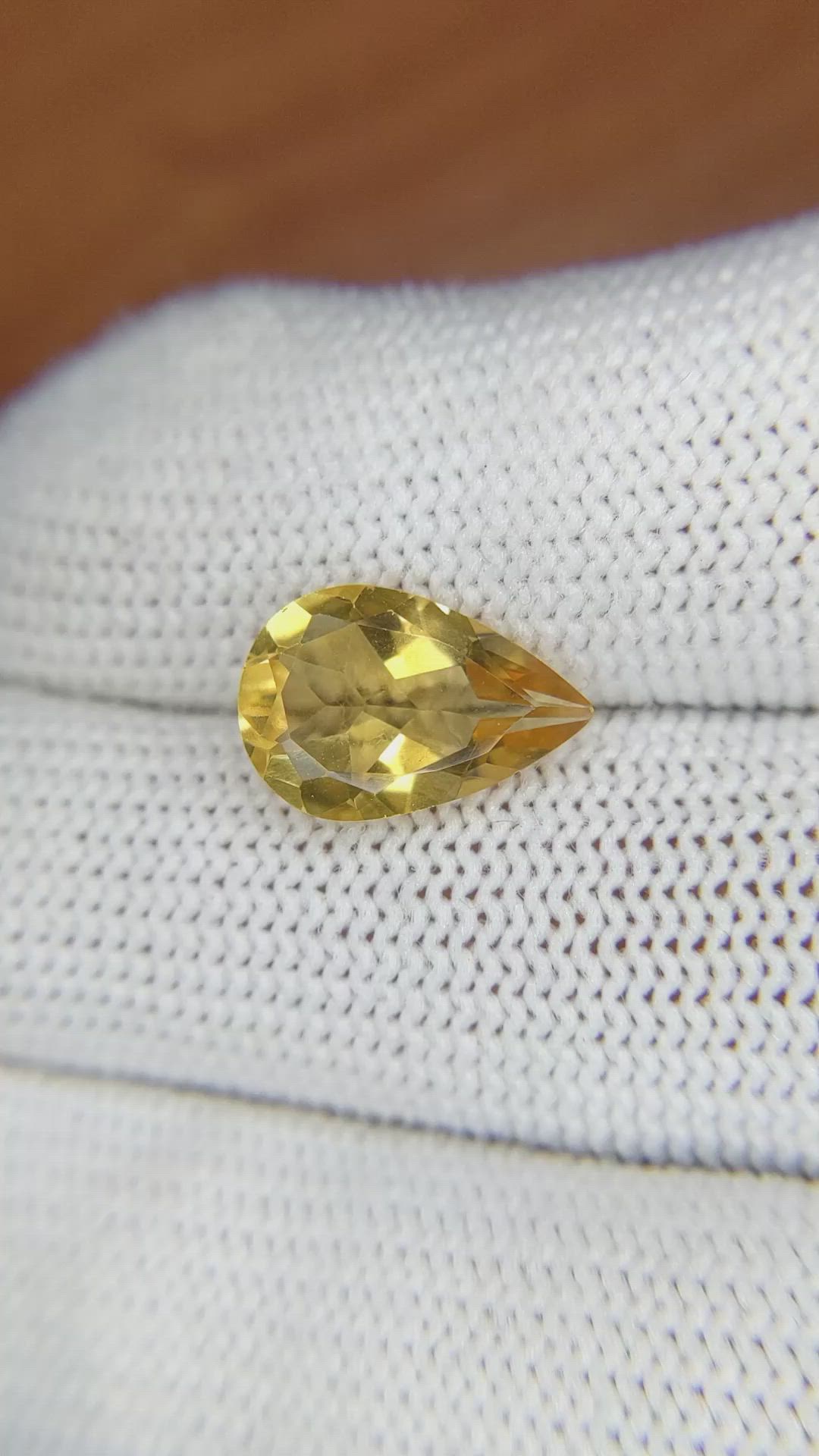 2.97 Ct. Citrine from Brazil Size Video