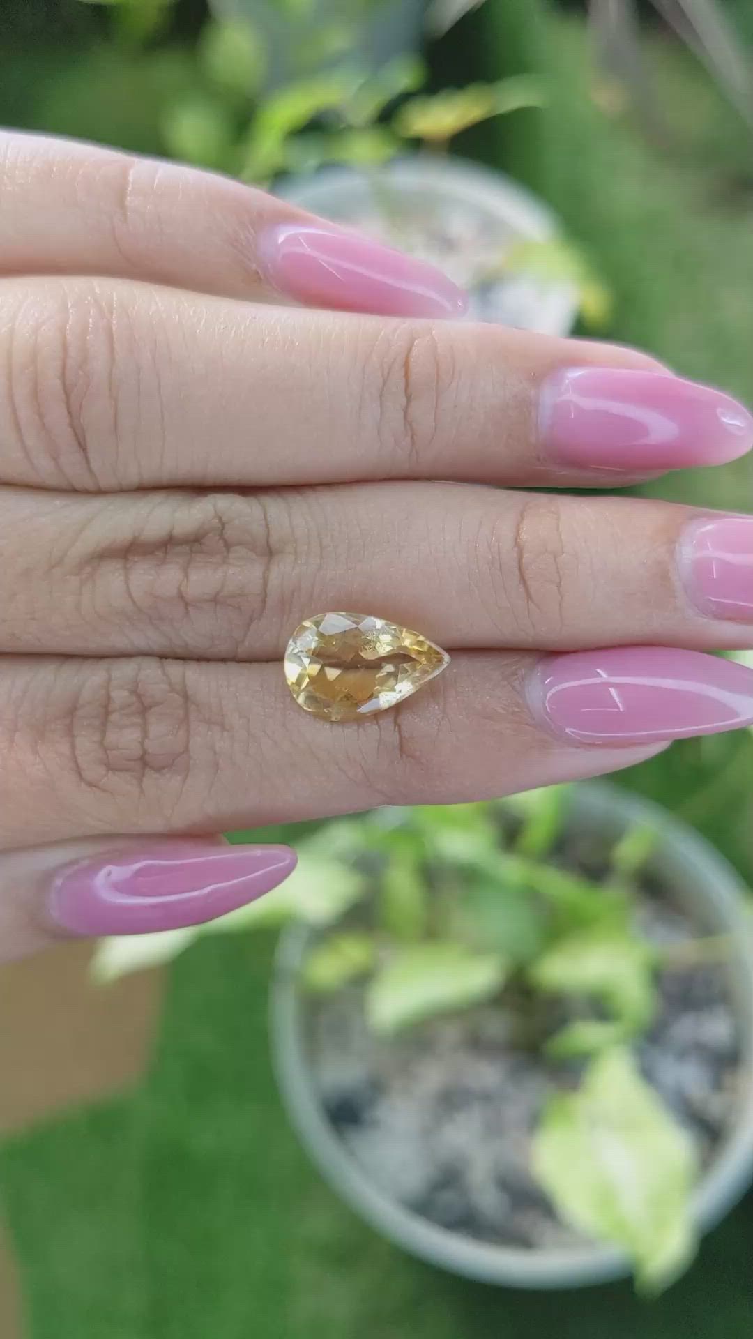 3.14 Ct. Citrine from Brazil Size Video
