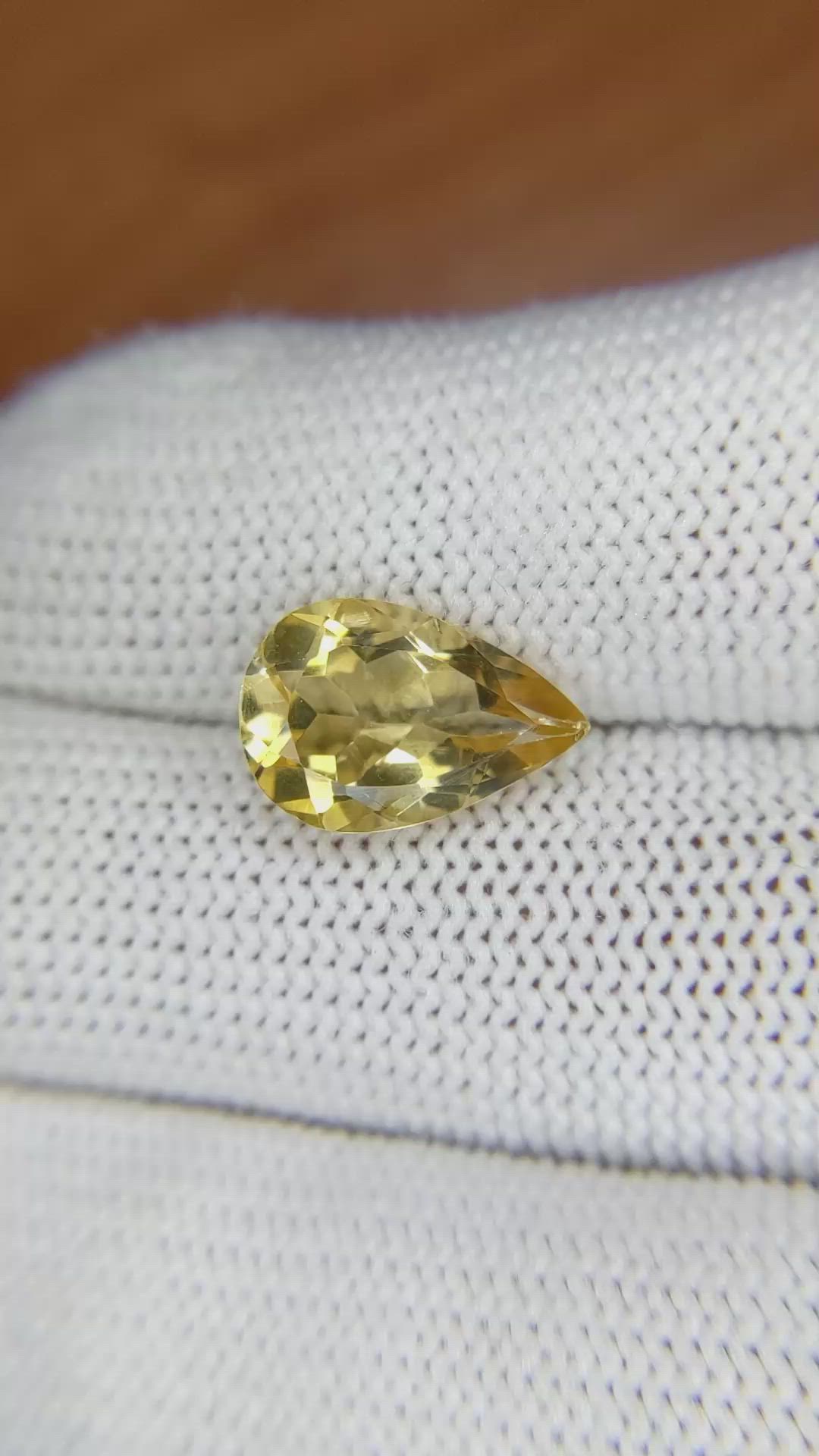 3.14 Ct. Citrine from Brazil Size Video