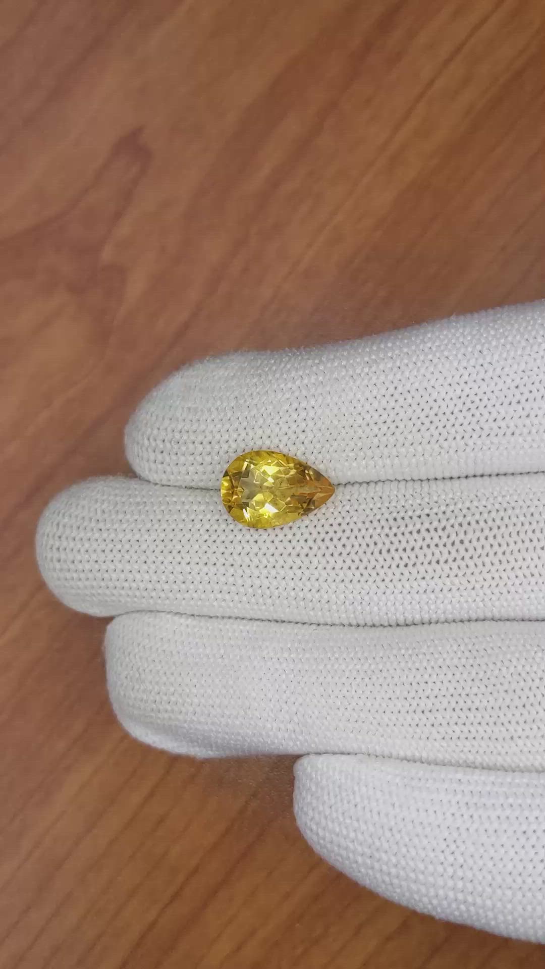 3.67 Ct. Citrine from Brazil Size Video