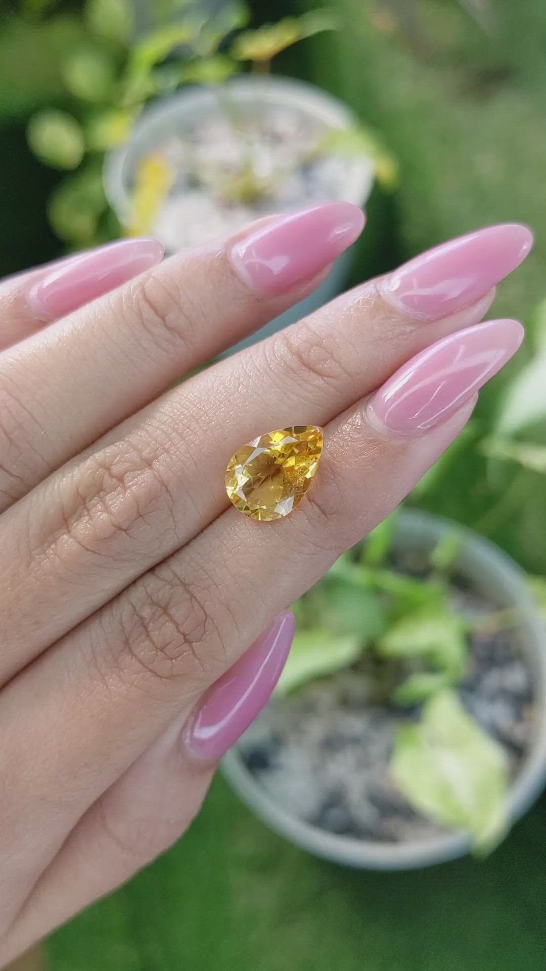 3.67 Ct. Citrine from Brazil Size Video