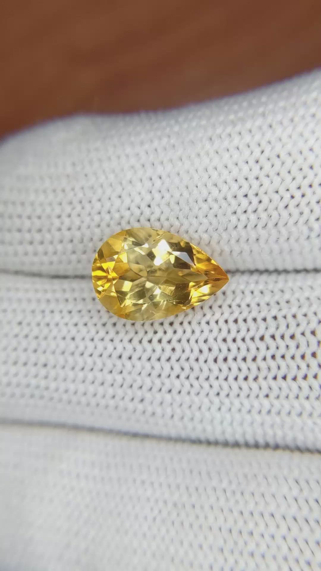 3.57 Ct. Citrine from Brazil Size Video