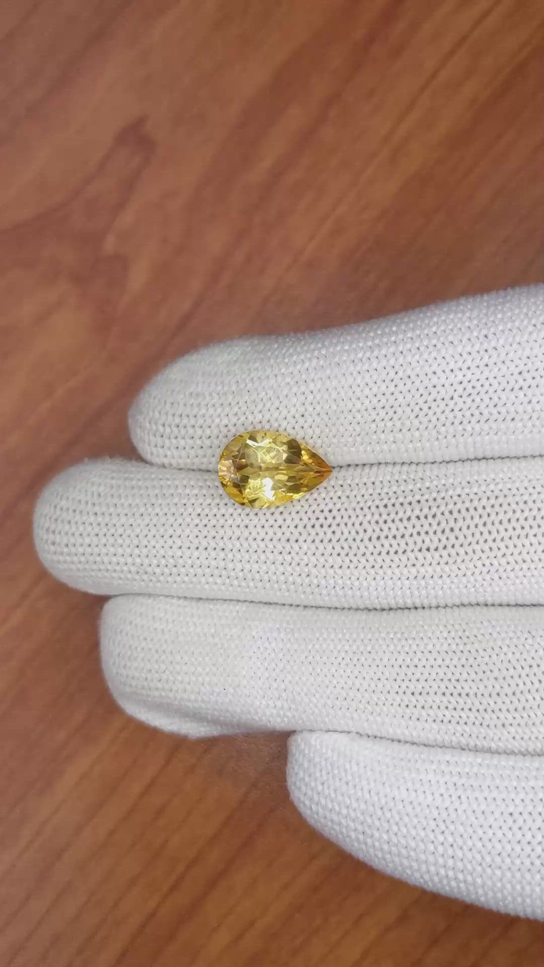3.57 Ct. Citrine from Brazil Size Video