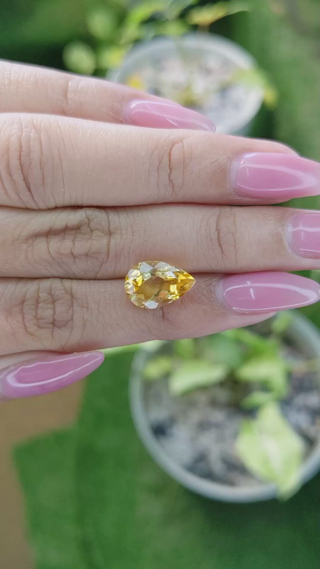 3.57 Ct. Citrine from Brazil Size Video