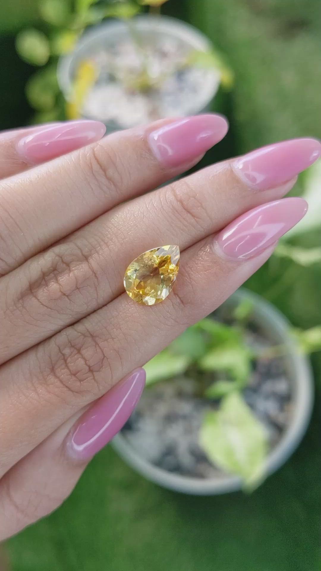 3.57 Ct. Citrine from Brazil Size Video