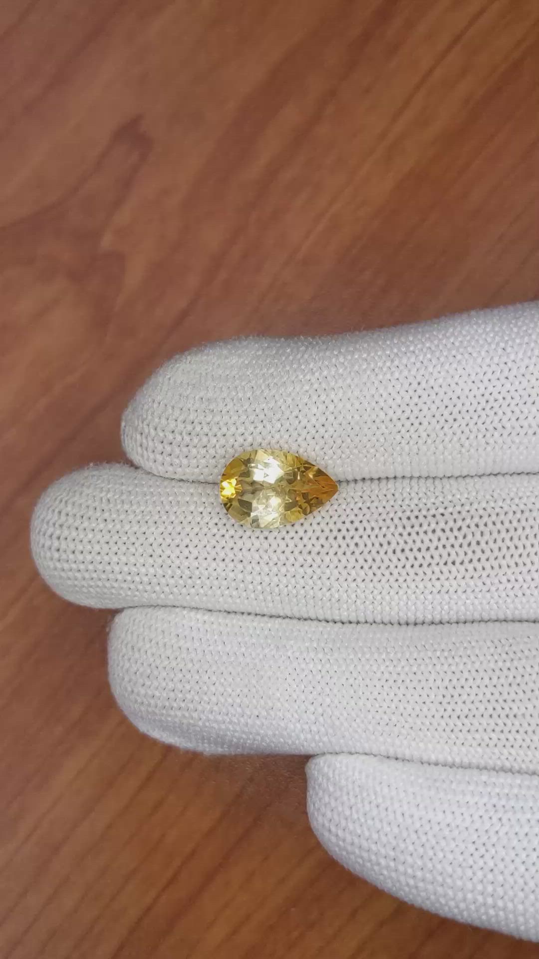 3.45 Ct. Citrine from Ceylon (Sri Lanka) Size Video