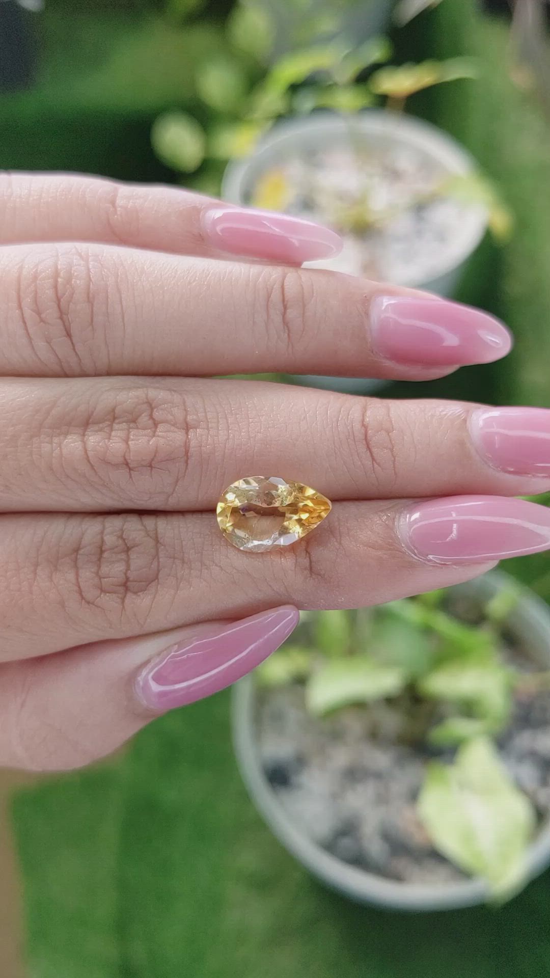 3.45 Ct. Citrine from Ceylon (Sri Lanka) Size Video