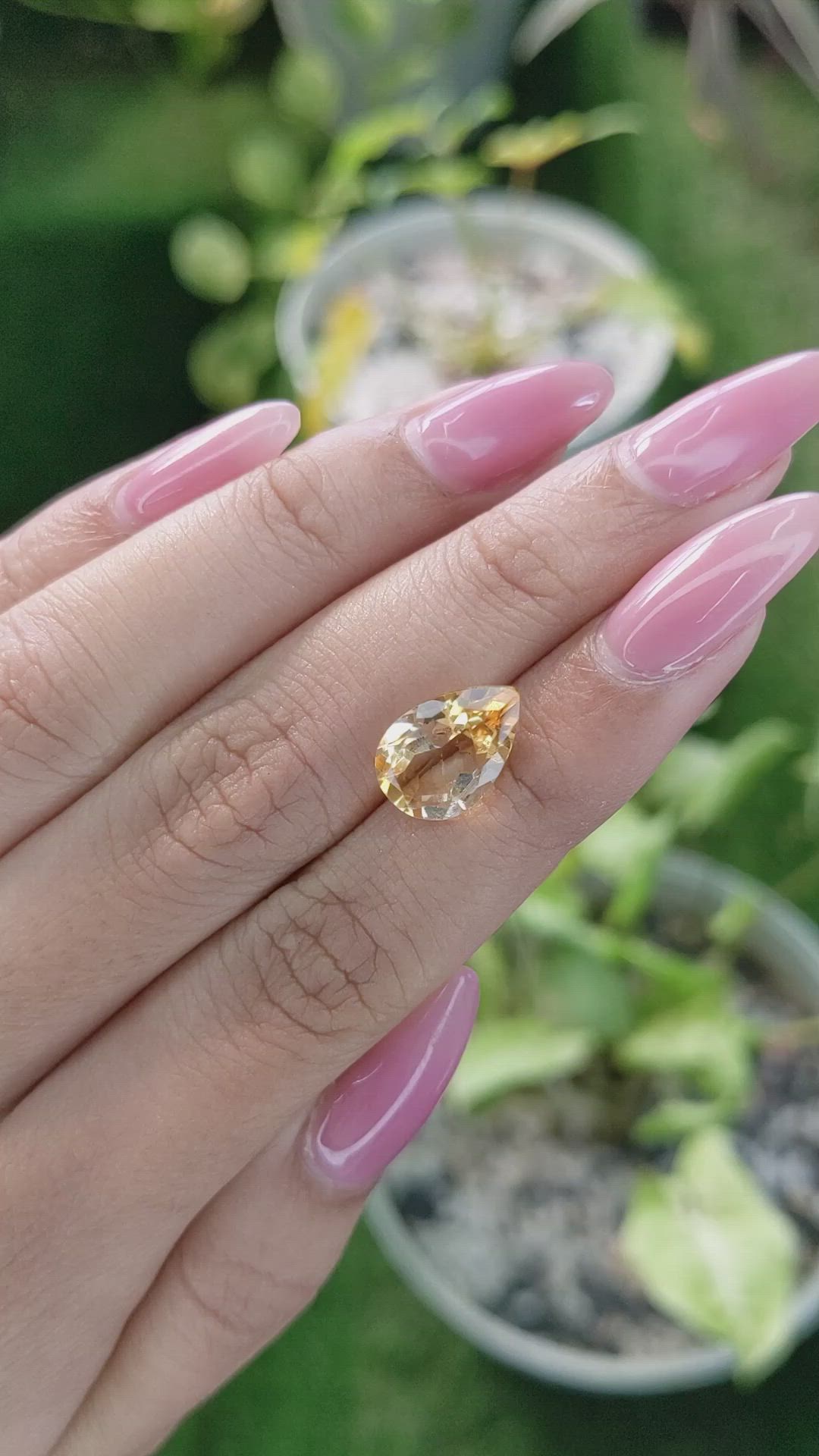 3.45 Ct. Citrine from Ceylon (Sri Lanka) Size Video