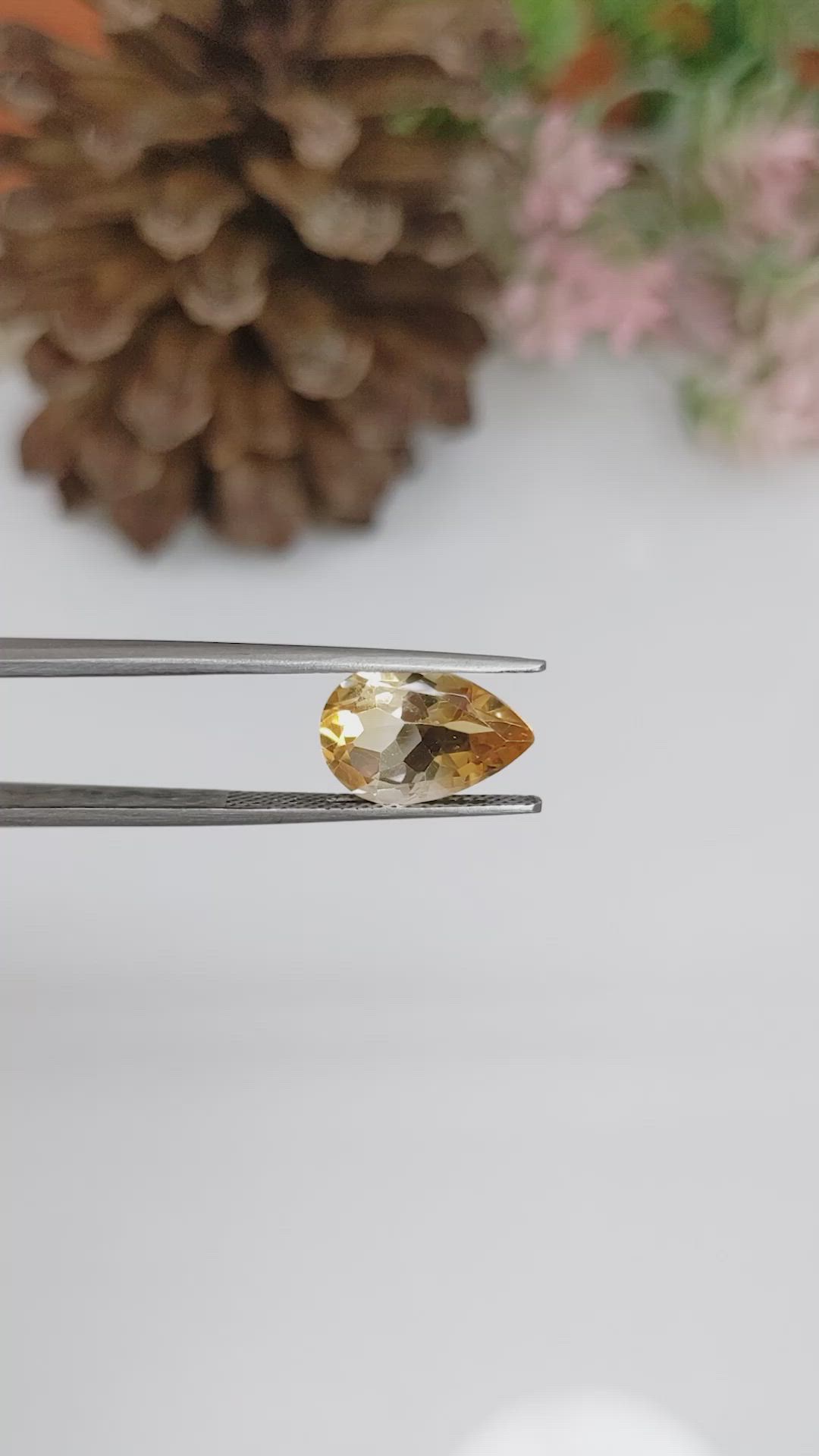 3.45 Ct. Citrine from Ceylon (Sri Lanka) Size Video