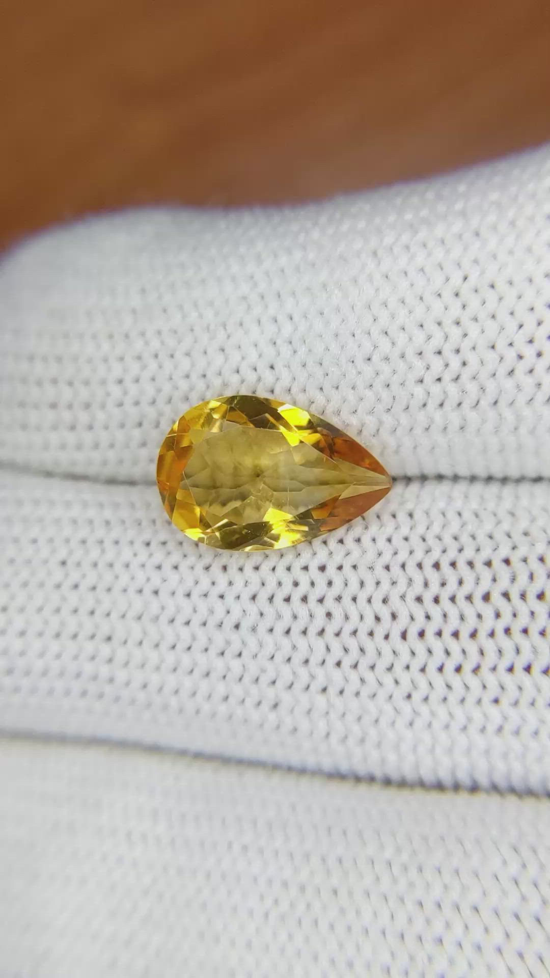 3.06 Ct. Citrine from Brazil Size Video