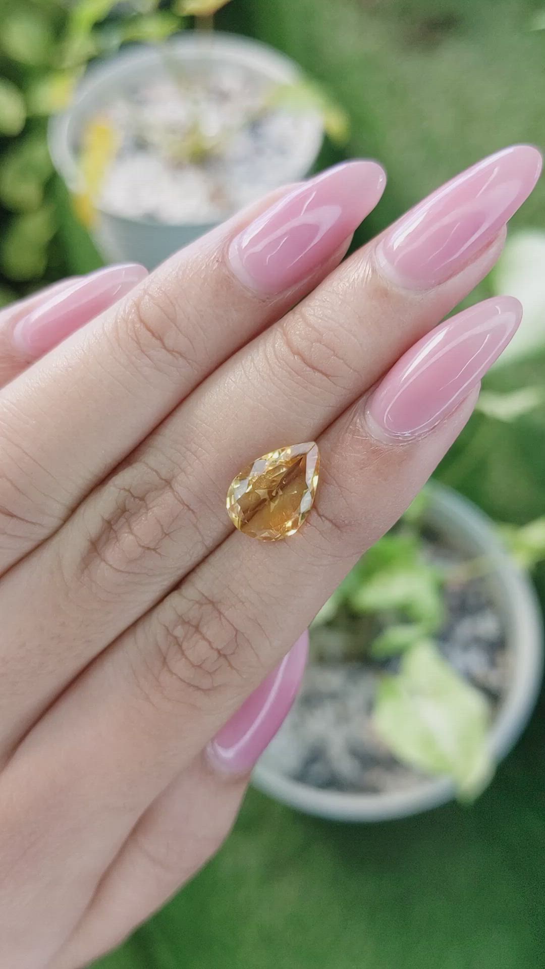 2.83 Ct. Citrine from Brazil Size Video