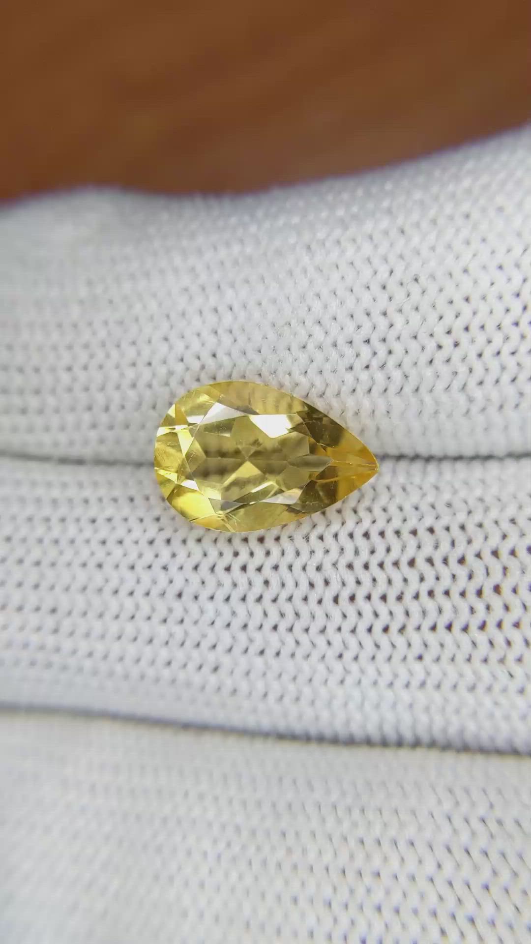 3.20 Ct. Citrine from Ceylon (Sri Lanka) Size Video