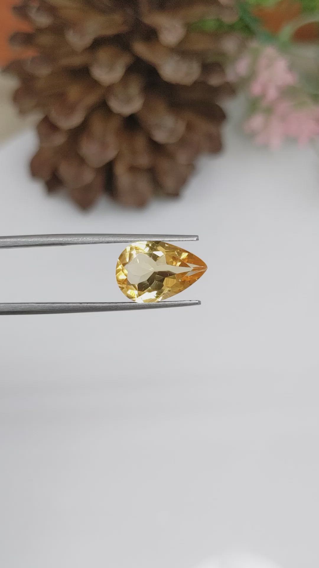 3.10 Ct. Citrine from Ceylon (Sri Lanka) Size Video