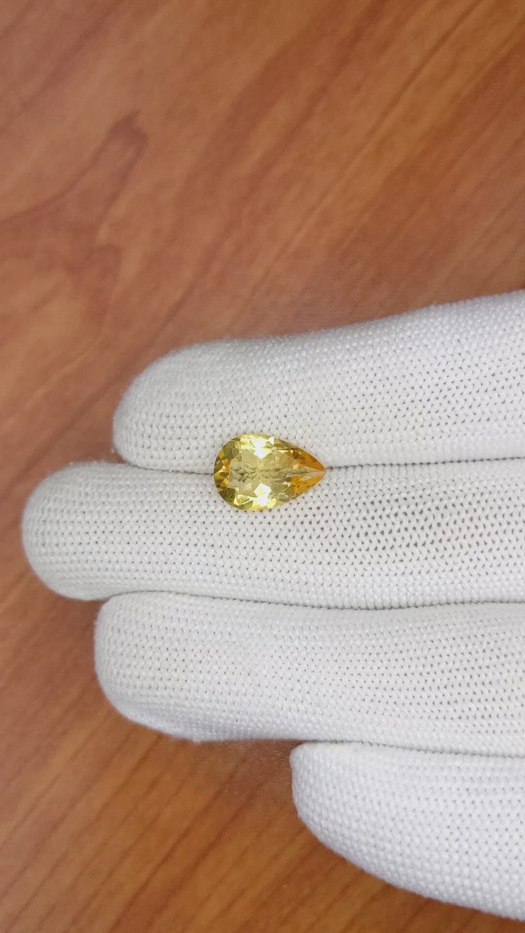 3.10 Ct. Citrine from Ceylon (Sri Lanka) Size Video