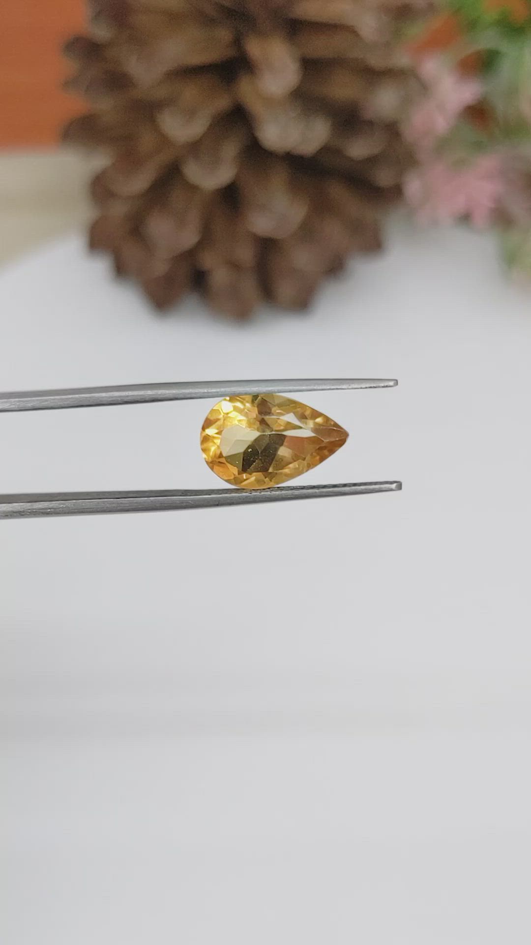3.50 Ct. Citrine from Ceylon (Sri Lanka) Size Video
