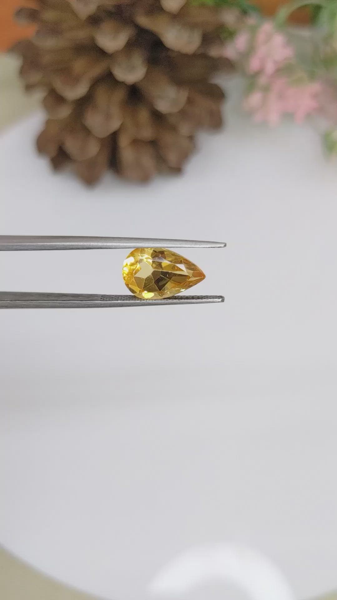 3.33 Ct. Citrine from Ceylon (Sri Lanka) Size Video