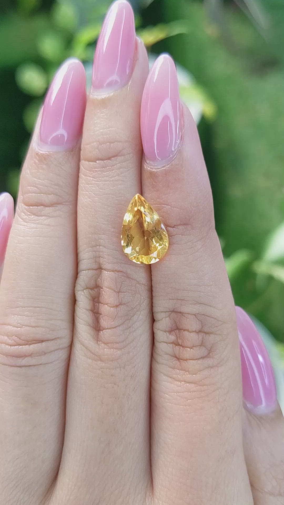 3.33 Ct. Citrine from Ceylon (Sri Lanka) Size Video
