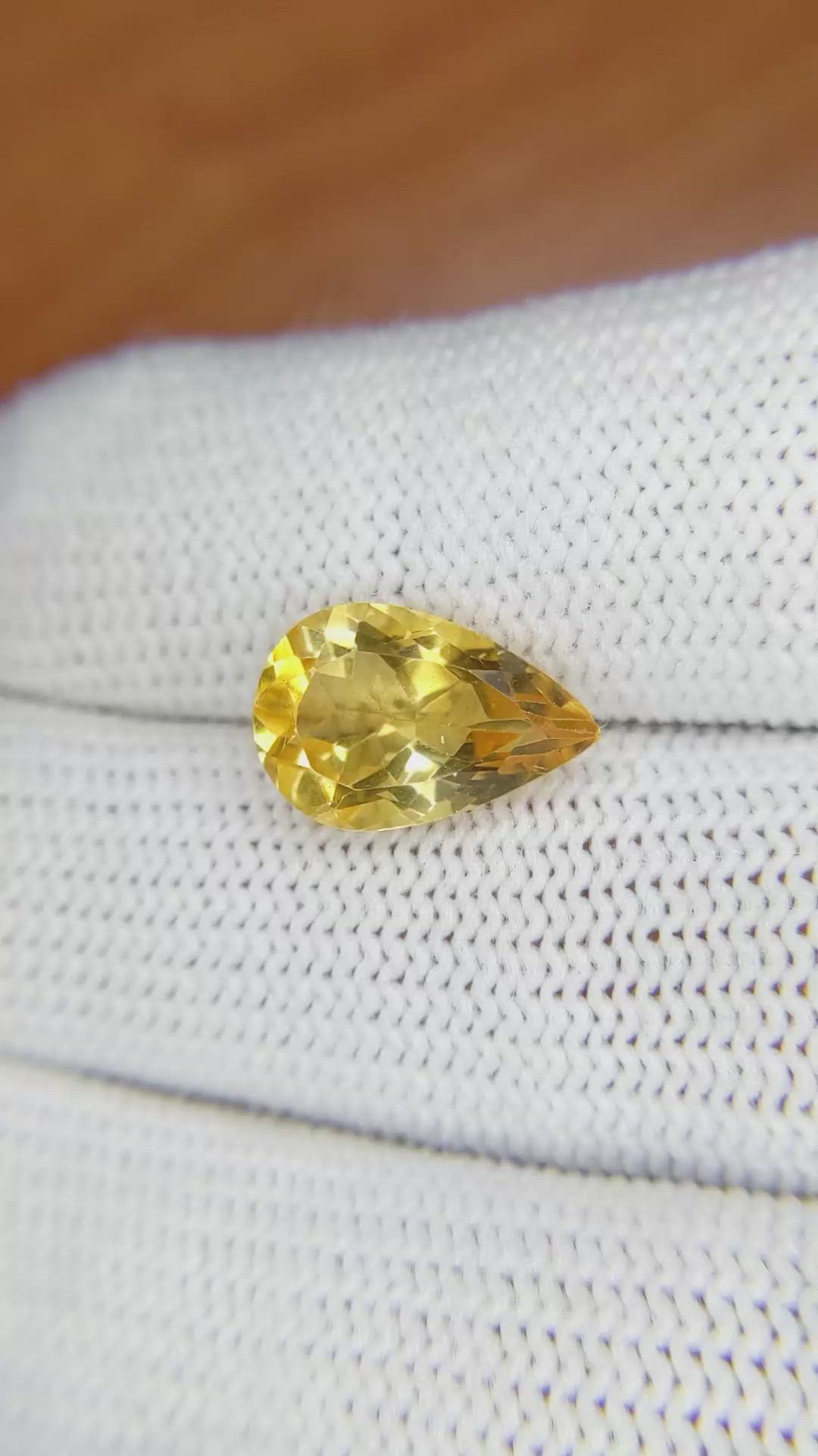 3.33 Ct. Citrine from Ceylon (Sri Lanka) Size Video
