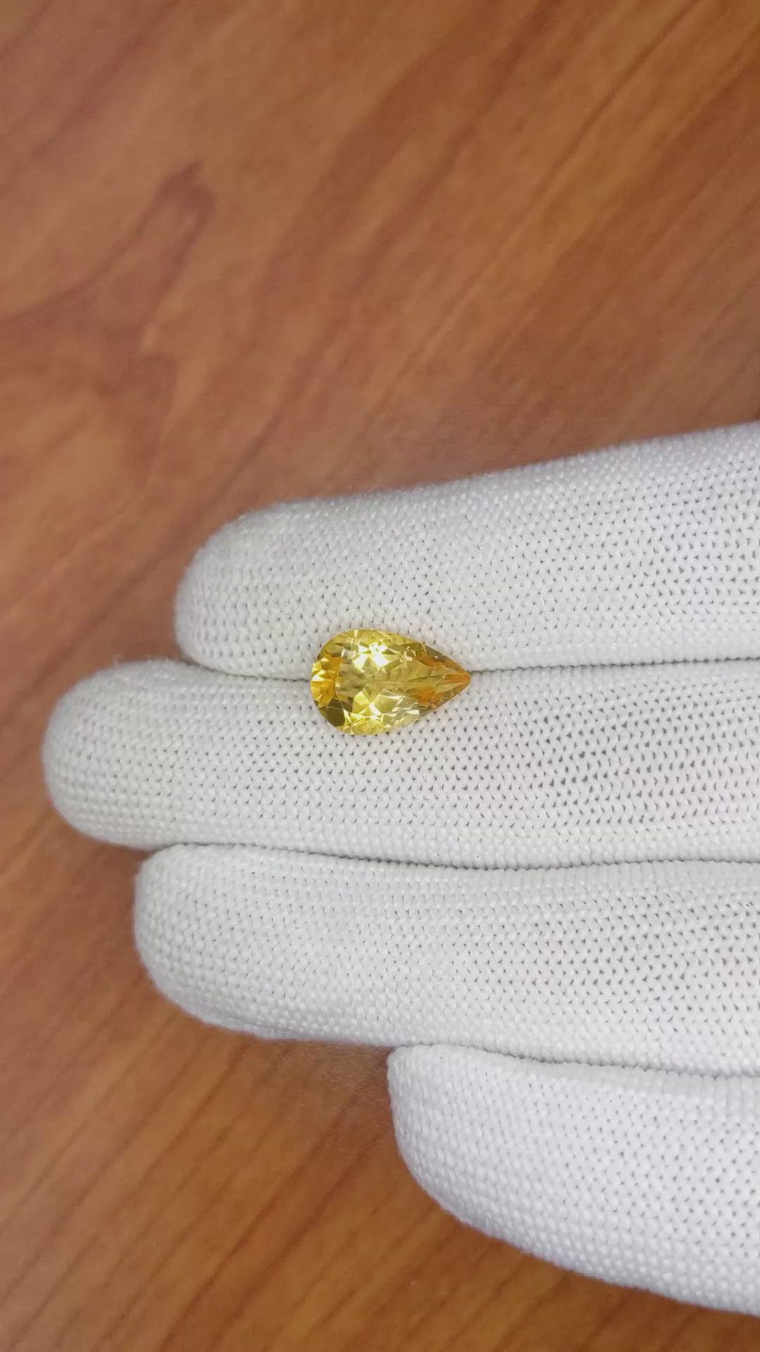 3.33 Ct. Citrine from Ceylon (Sri Lanka) Size Video