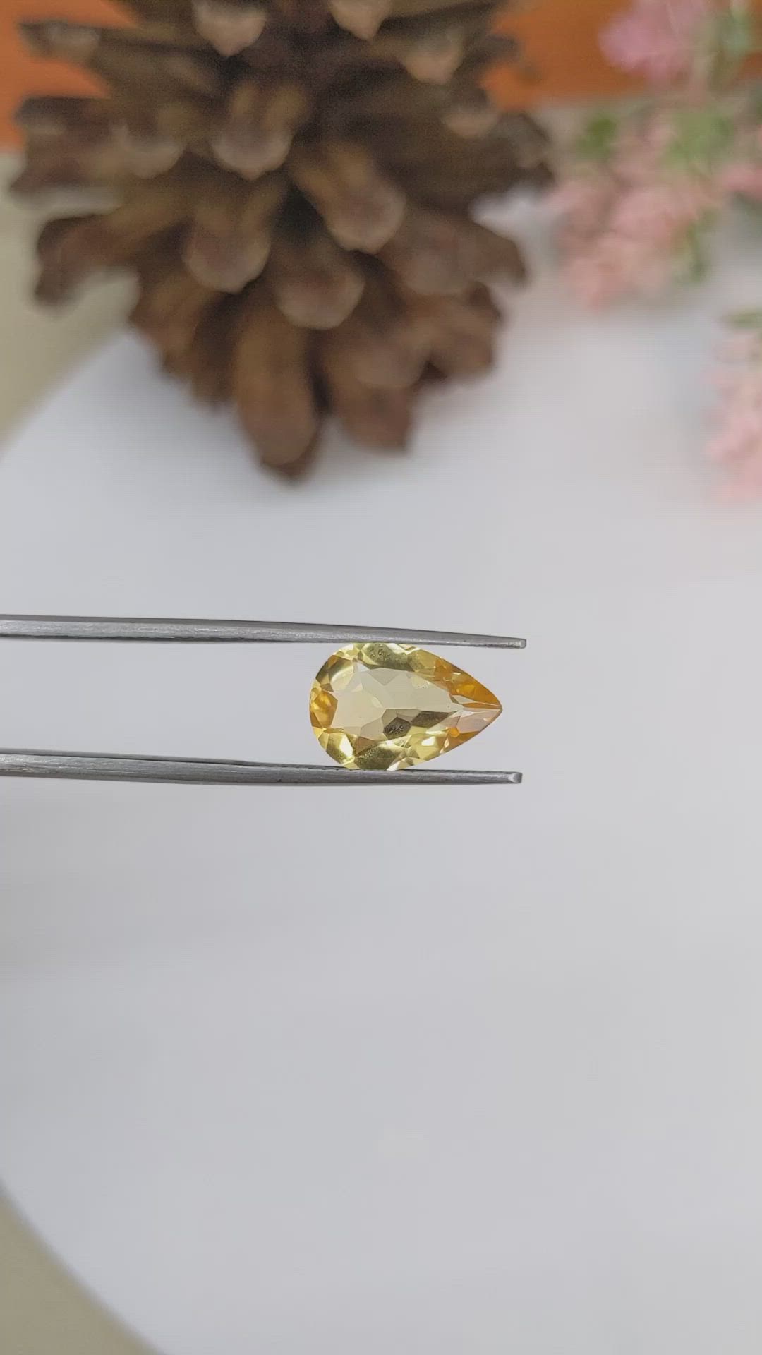 2.94 Ct. Citrine from Ceylon (Sri Lanka) Size Video