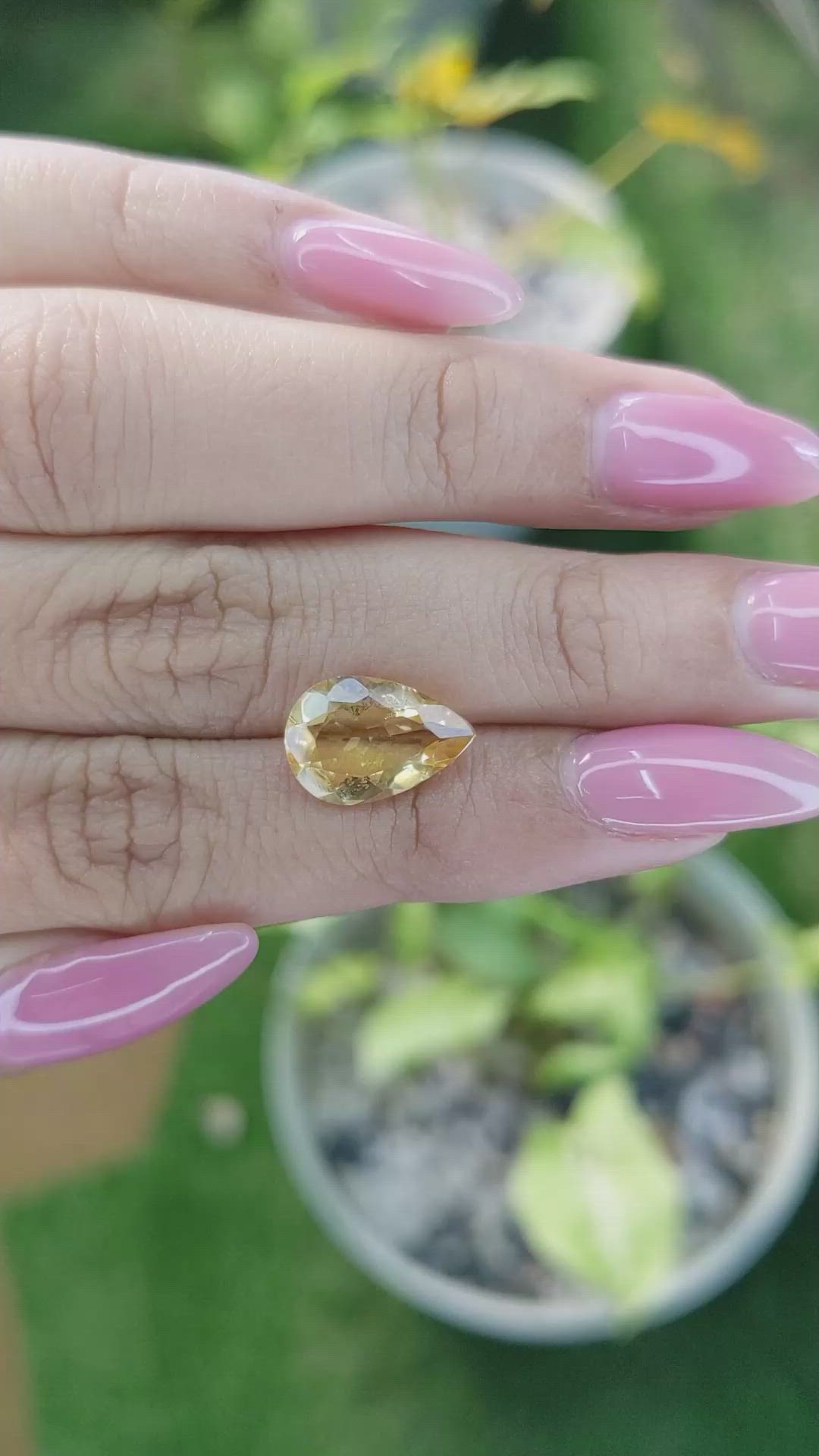 2.94 Ct. Citrine from Ceylon (Sri Lanka) Size Video