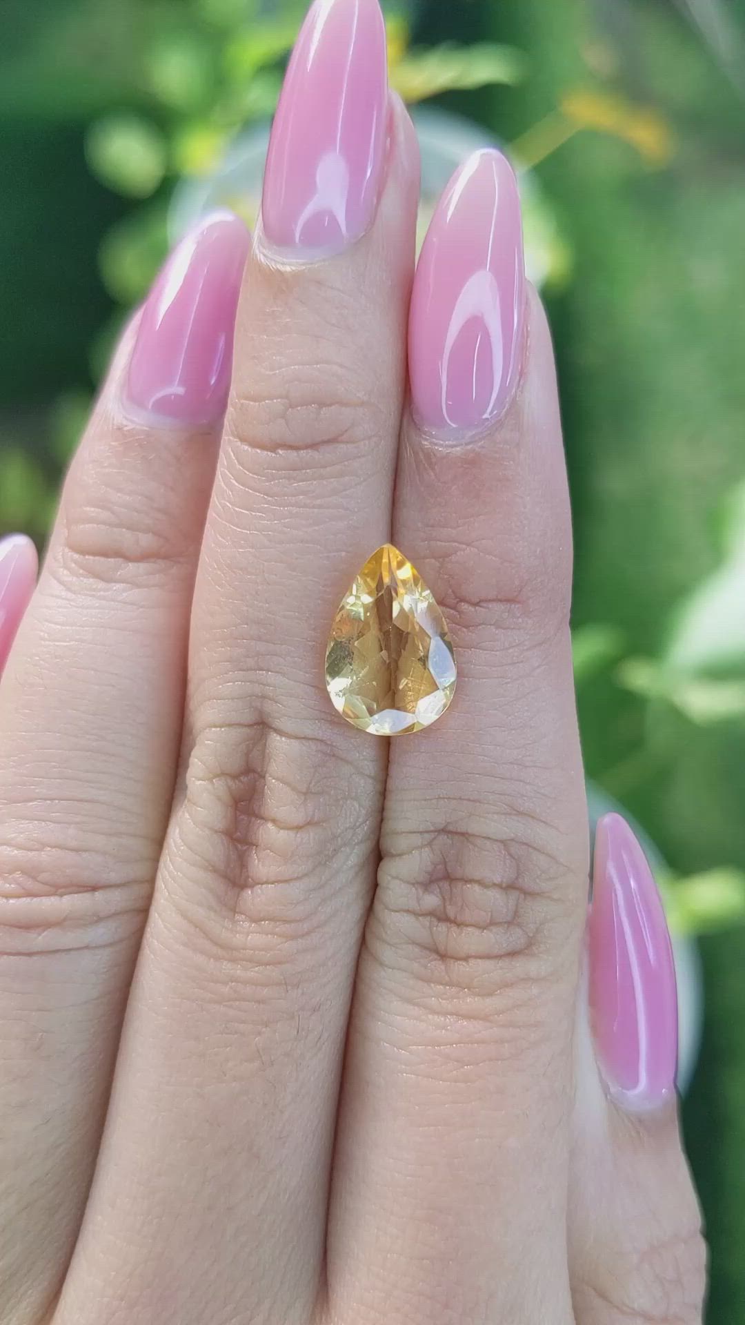 2.94 Ct. Citrine from Ceylon (Sri Lanka) Size Video