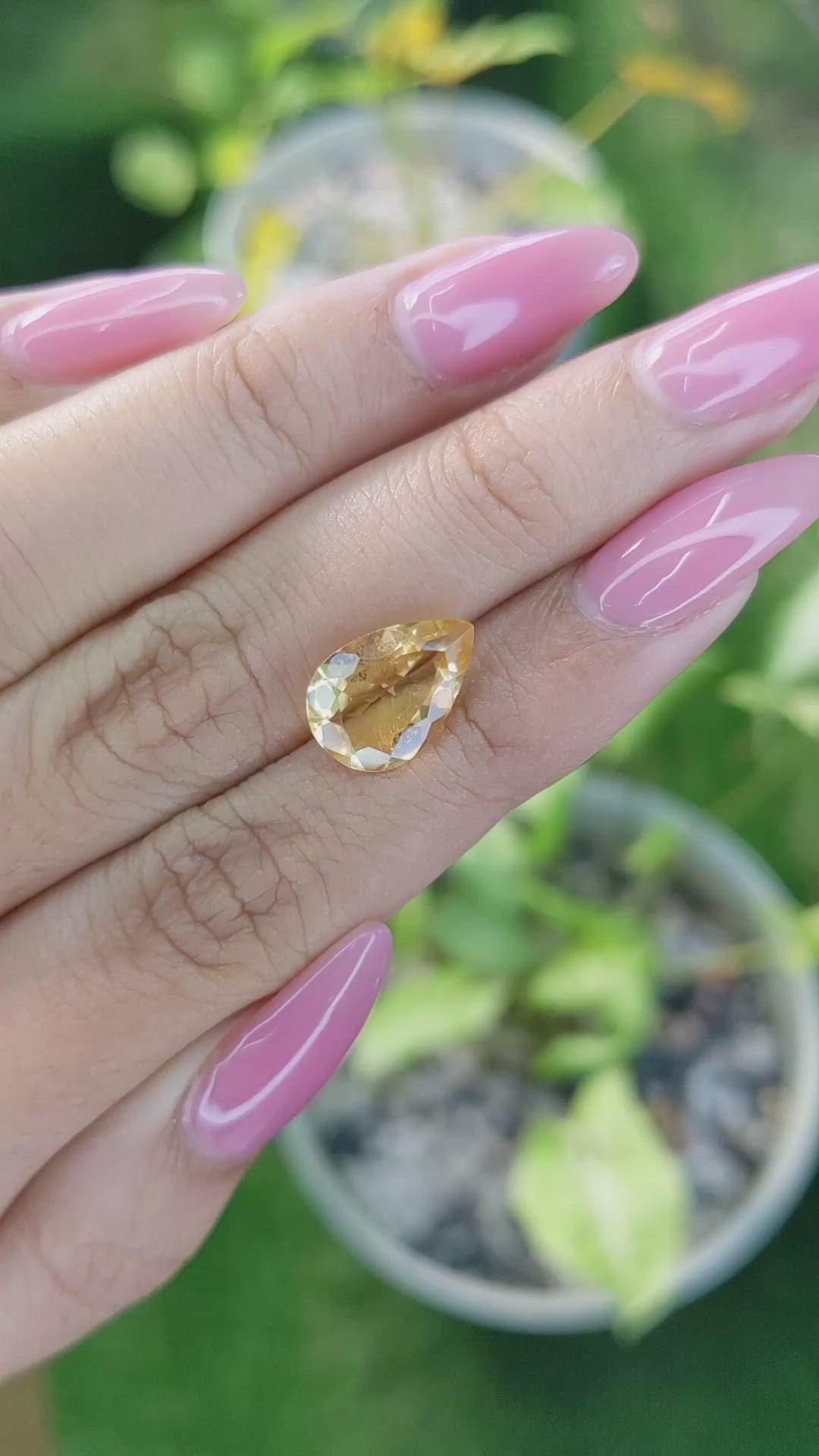 2.94 Ct. Citrine from Ceylon (Sri Lanka) Size Video