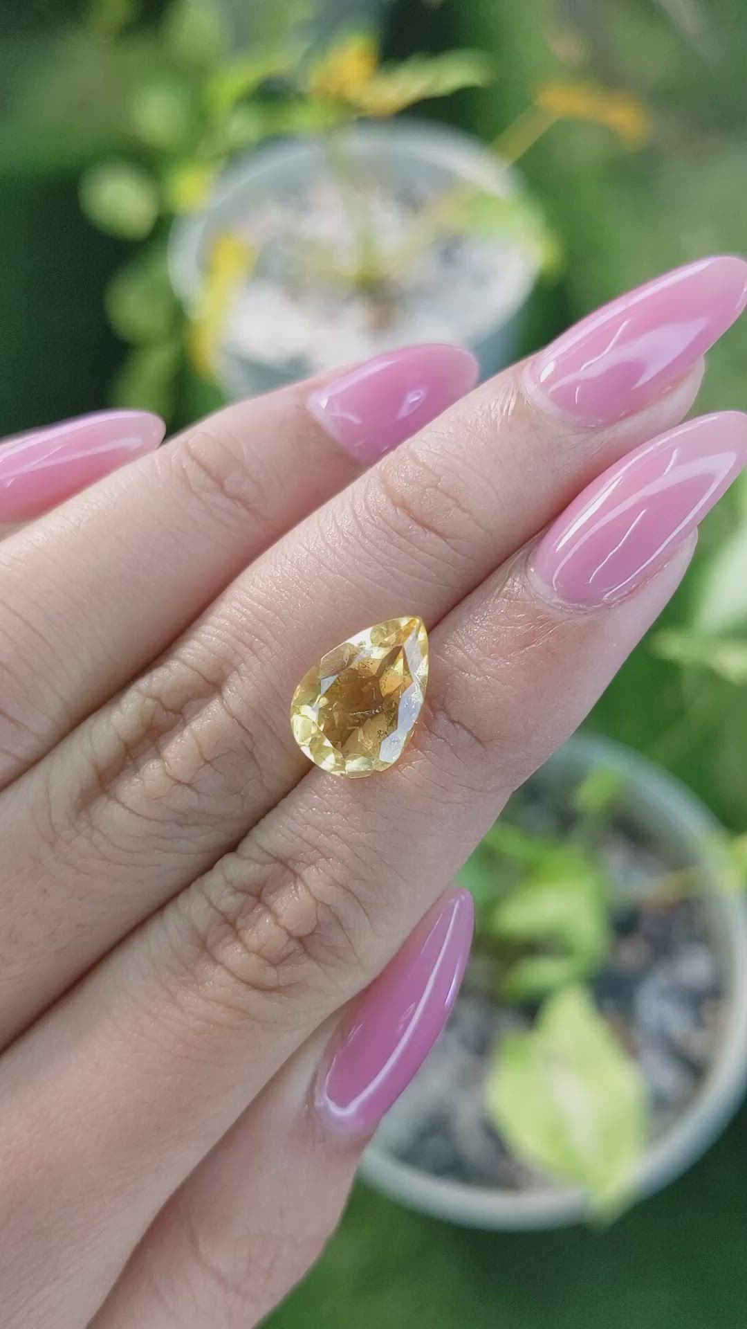 3.57 Ct. Citrine from Brazil Size Video