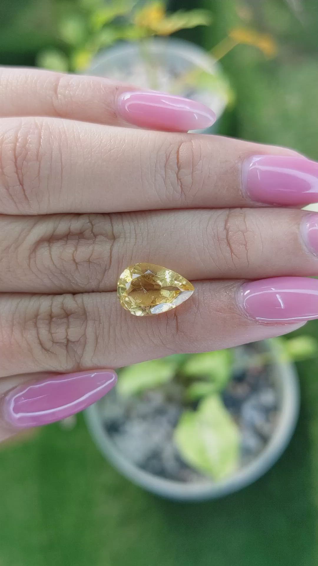 3.57 Ct. Citrine from Brazil Size Video