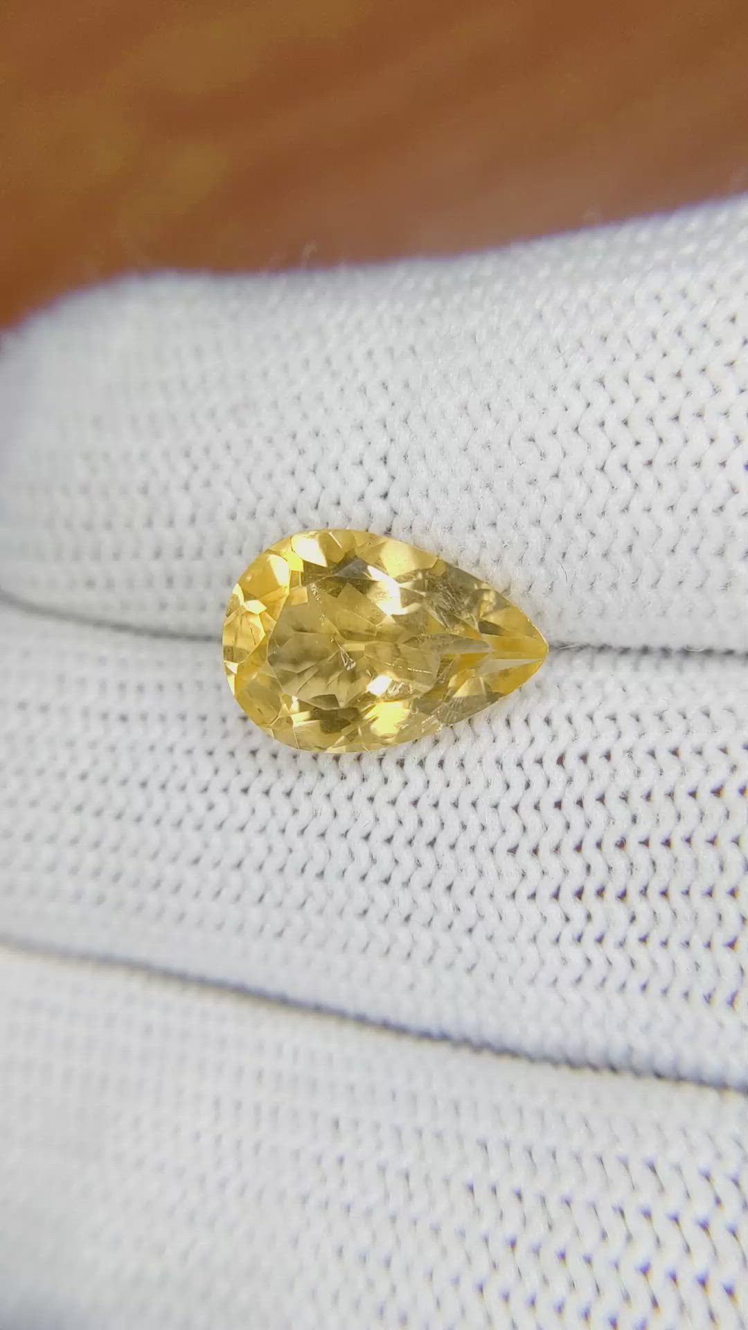 3.57 Ct. Citrine from Brazil Size Video