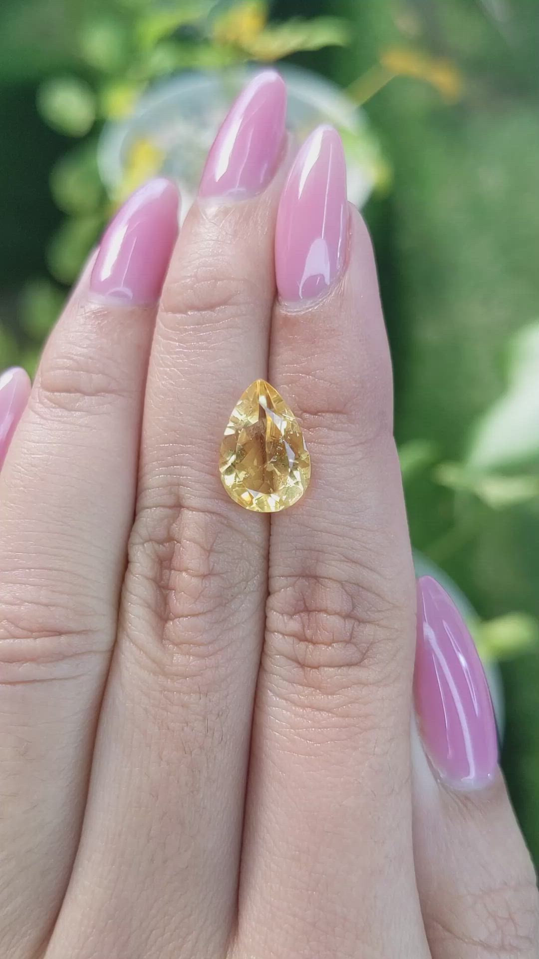 3.57 Ct. Citrine from Brazil Size Video