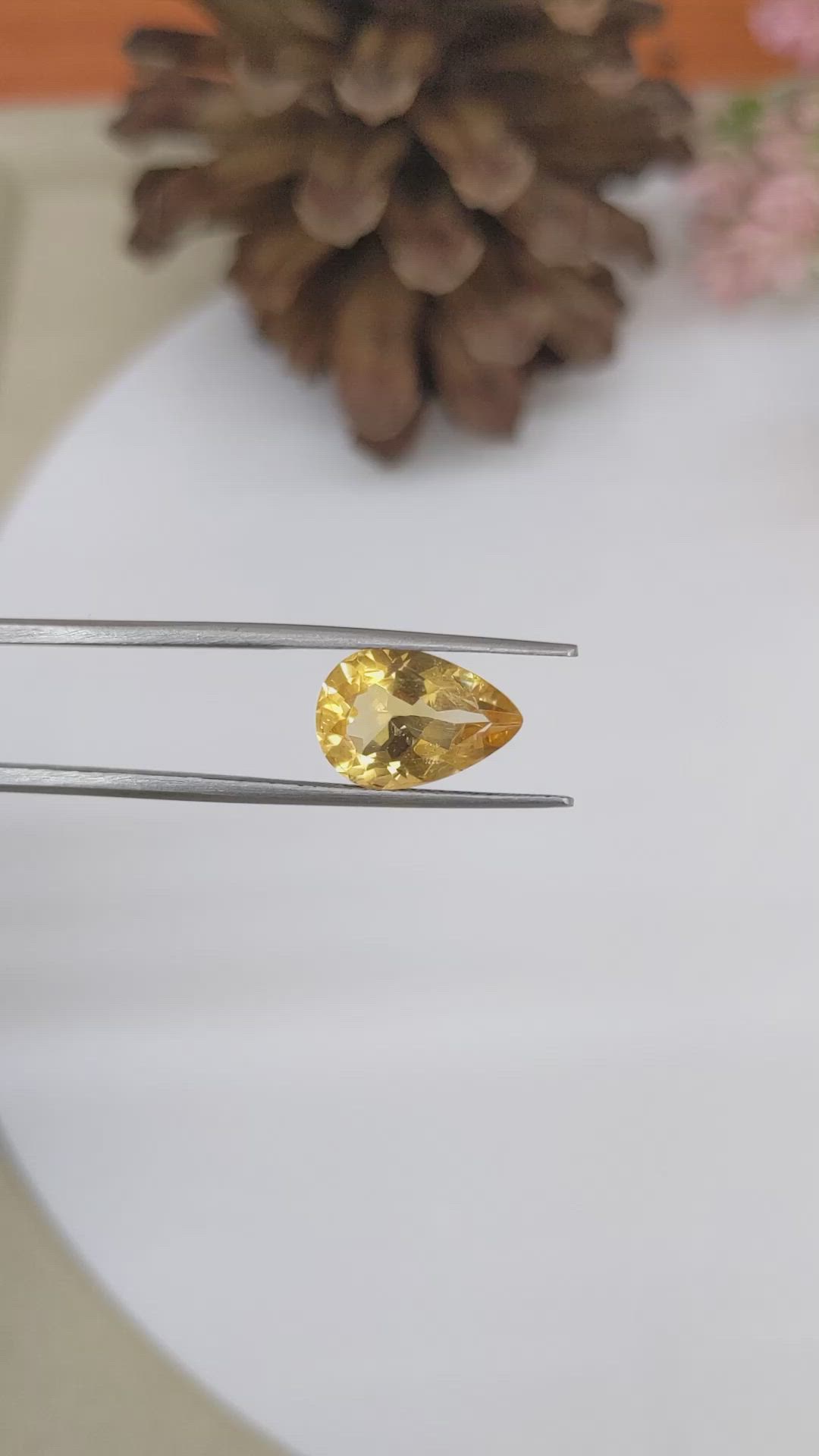3.57 Ct. Citrine from Brazil Size Video