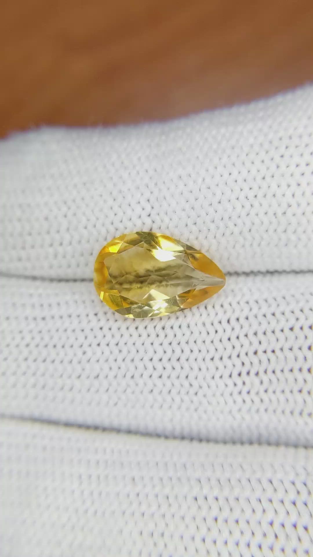 2.98 Ct. Citrine from Brazil Size Video
