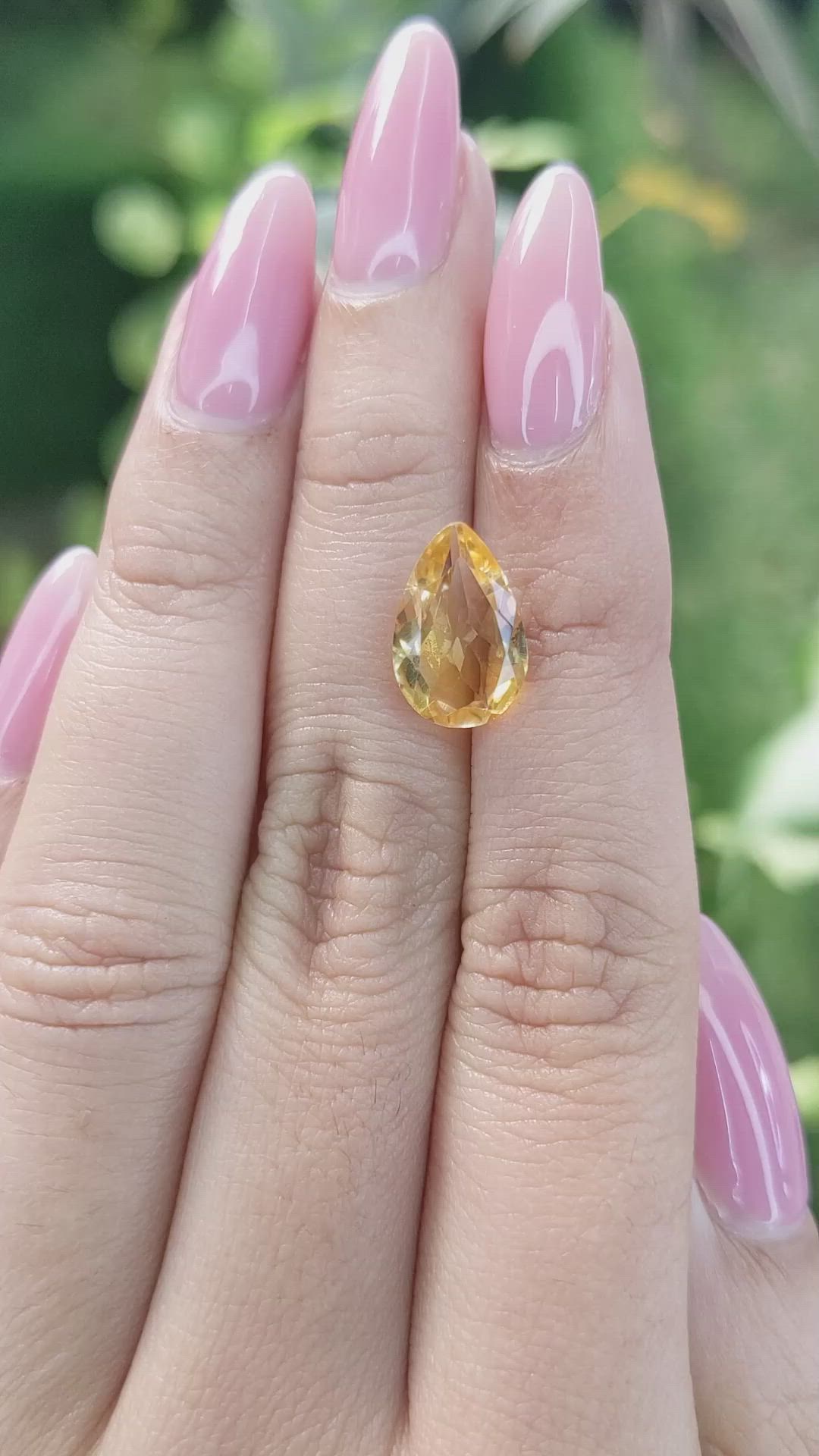 2.98 Ct. Citrine from Brazil Size Video