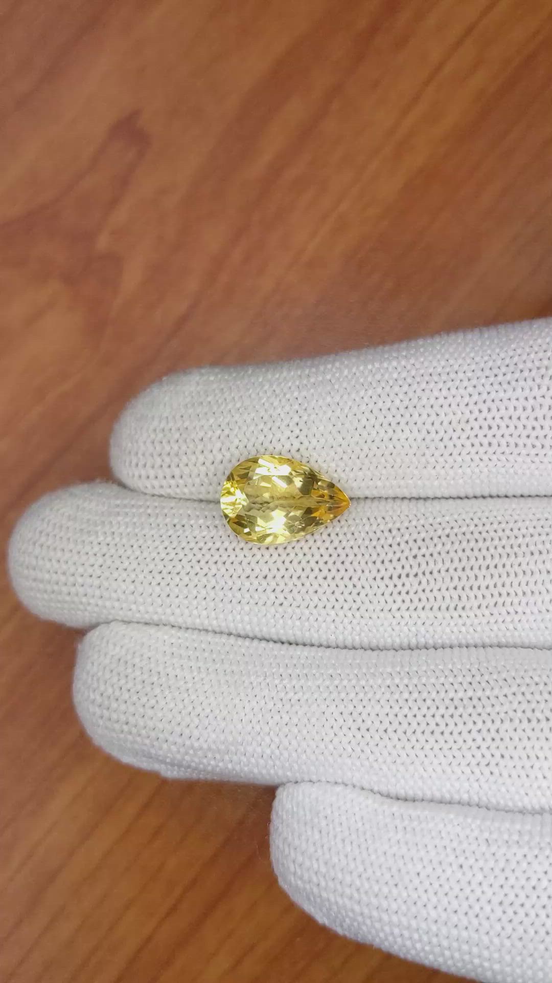 4.52 Ct. Citrine from Brazil Size Video