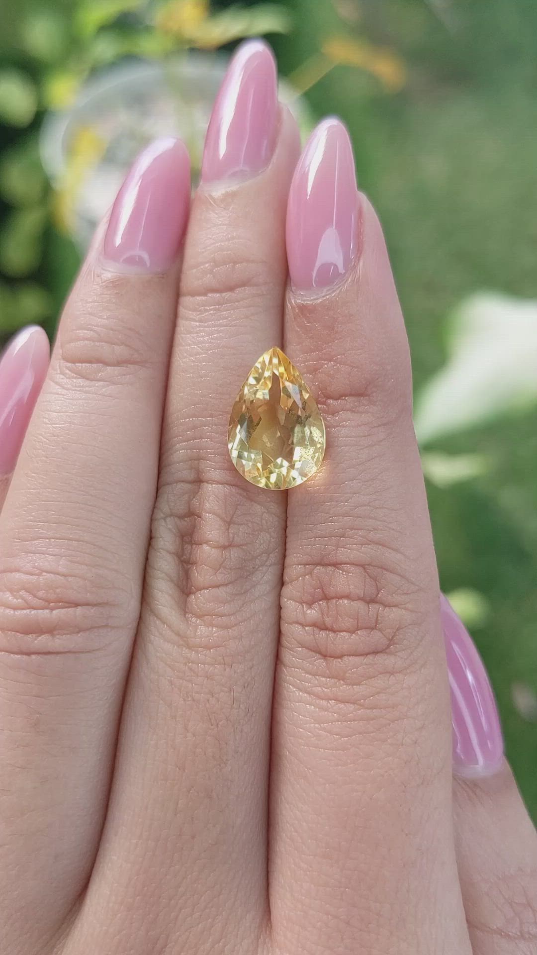 4.52 Ct. Citrine from Brazil Size Video