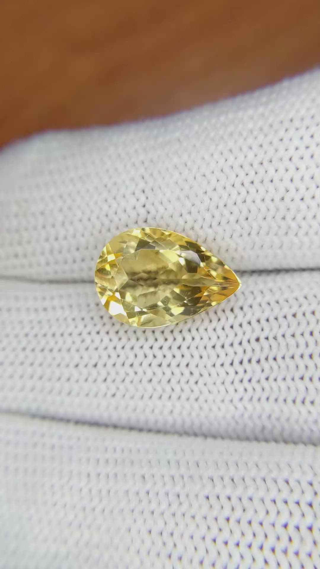 4.52 Ct. Citrine from Brazil Size Video