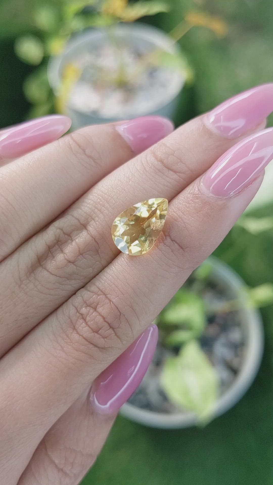 3.71 Ct. Citrine from Brazil Size Video