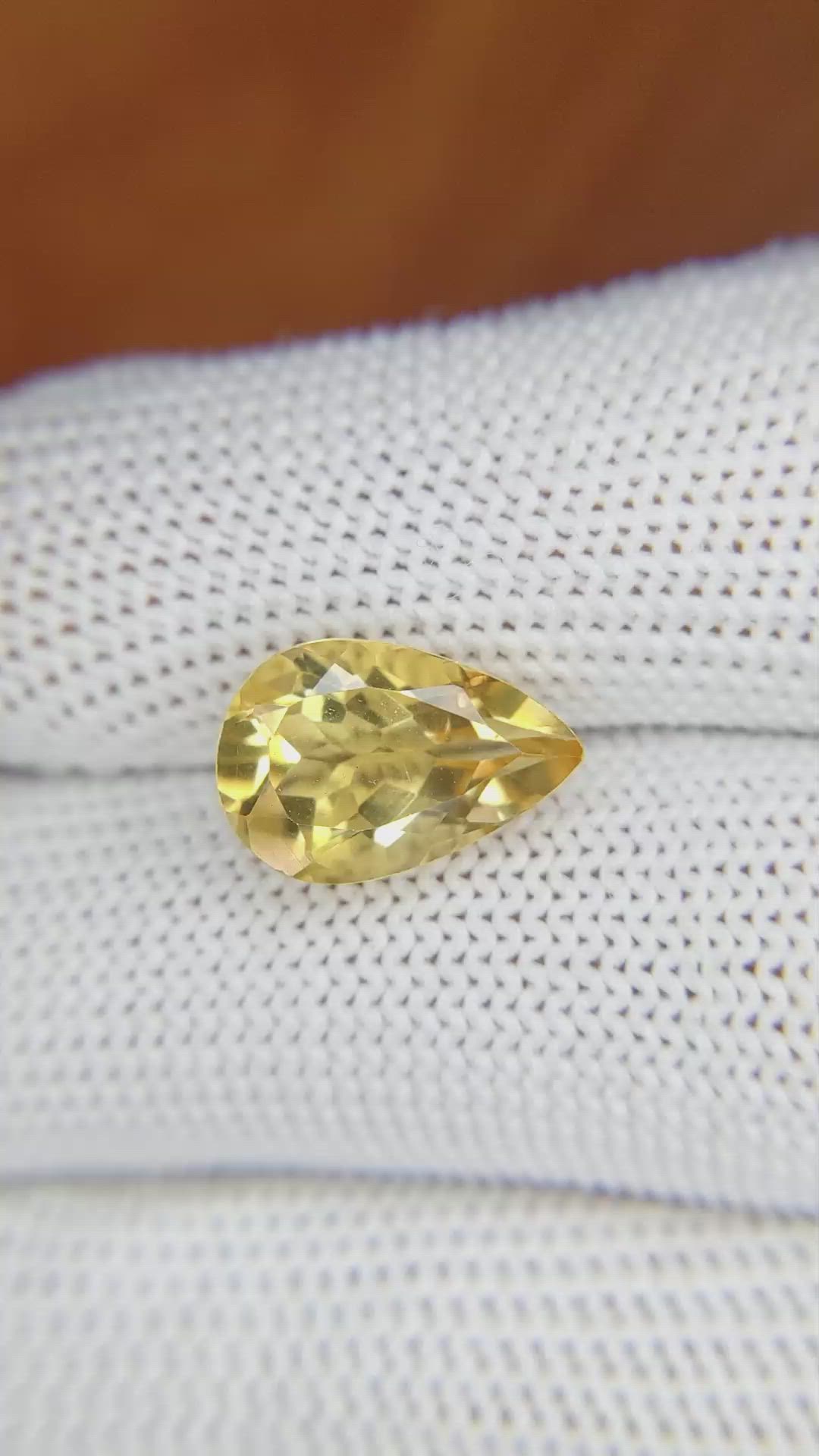 3.71 Ct. Citrine from Brazil Size Video