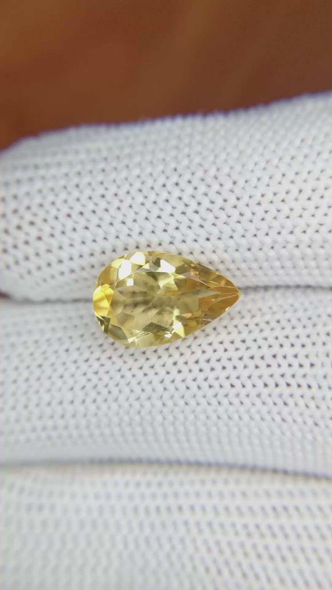 3.33 Ct. Citrine from Brazil Size Video