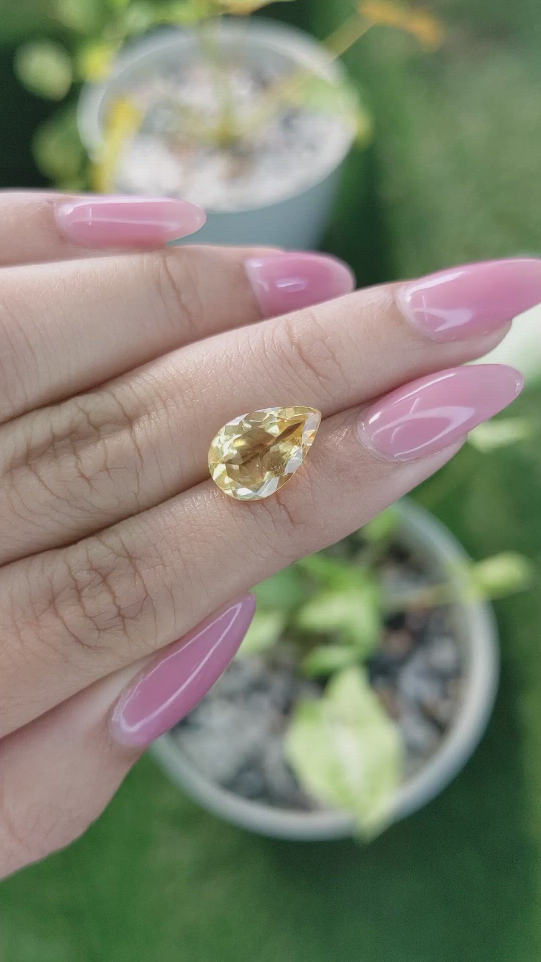3.33 Ct. Citrine from Brazil Size Video
