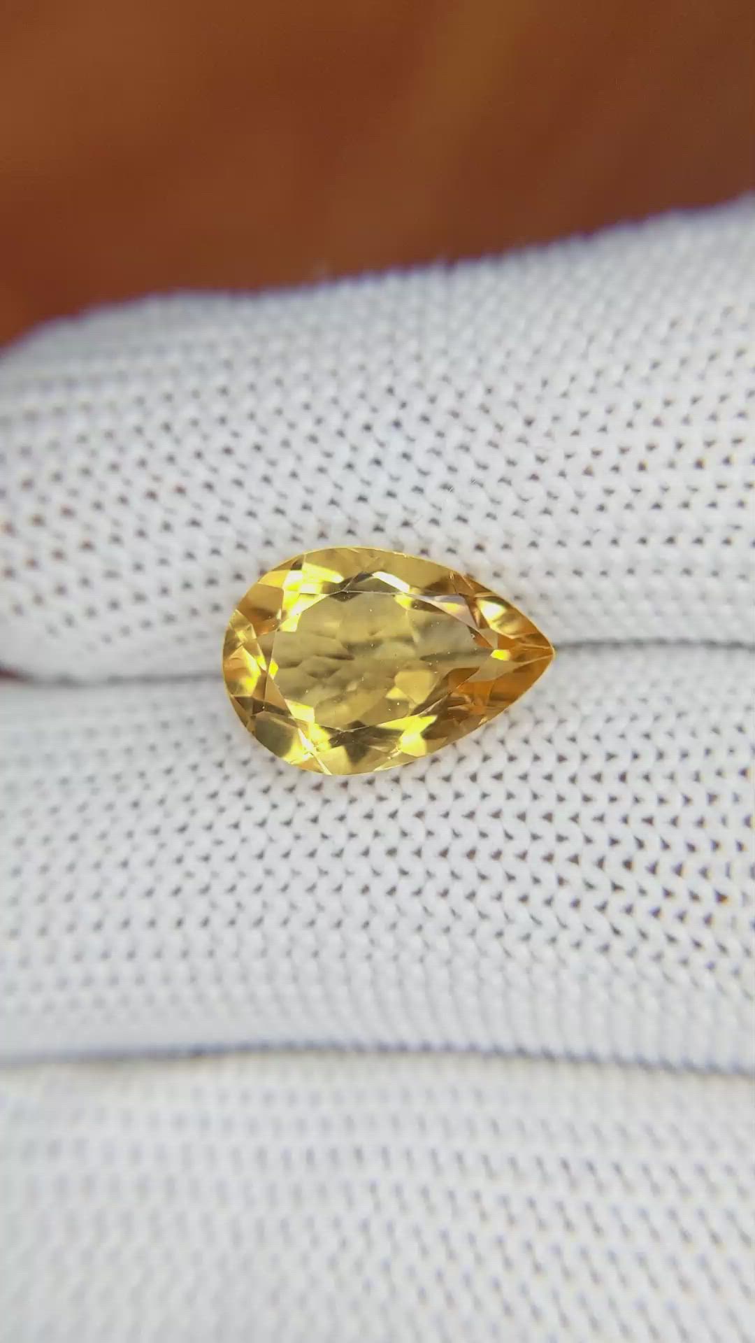 3.58 Ct. Citrine from Brazil Size Video
