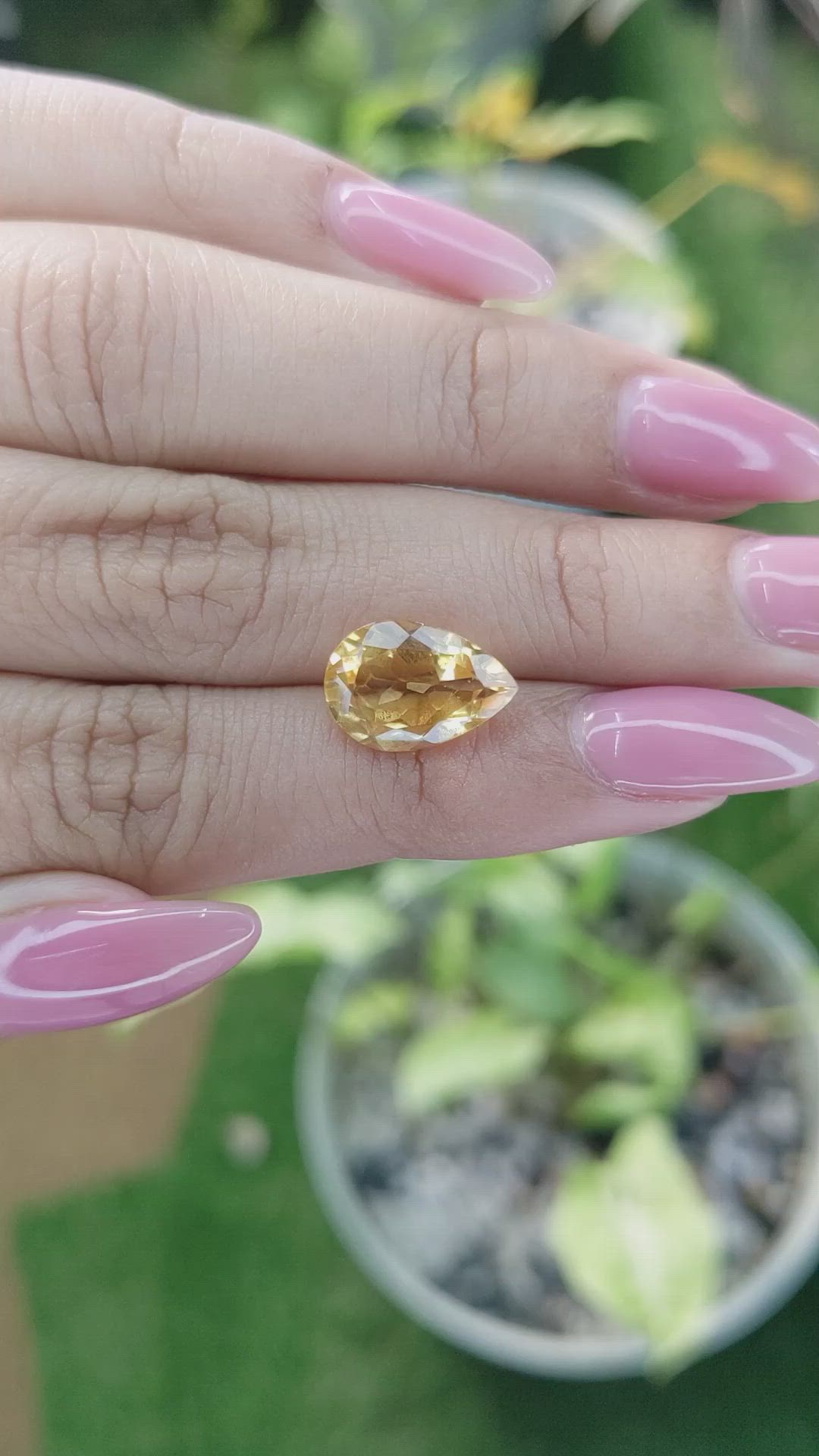 3.58 Ct. Citrine from Brazil Size Video