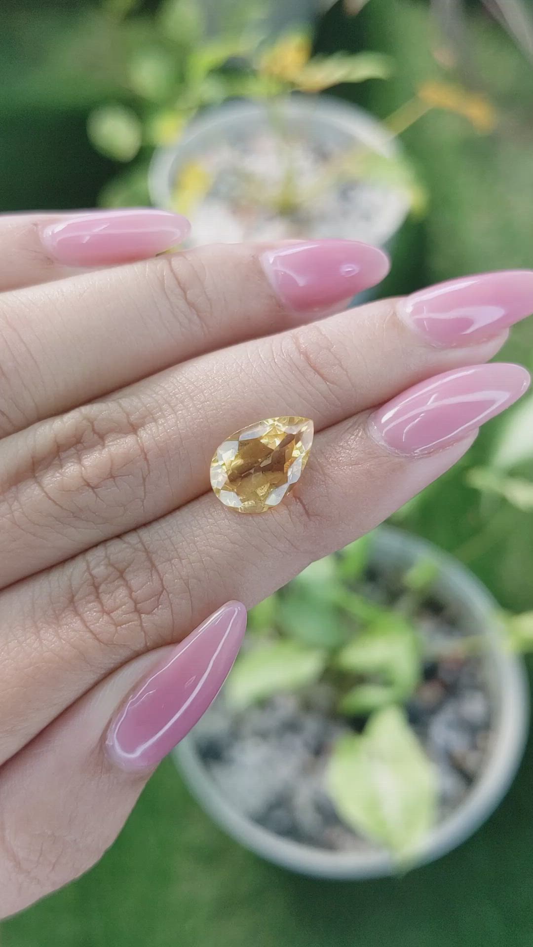 3.58 Ct. Citrine from Brazil Size Video