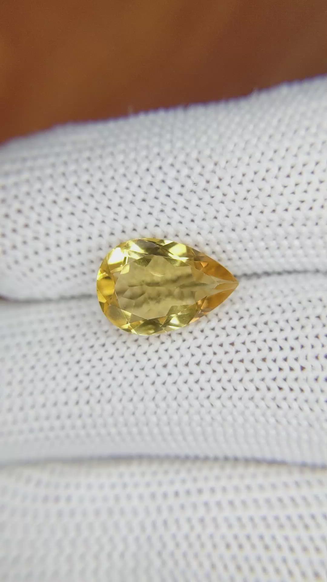 3.21 Ct. Citrine from Brazil Size Video