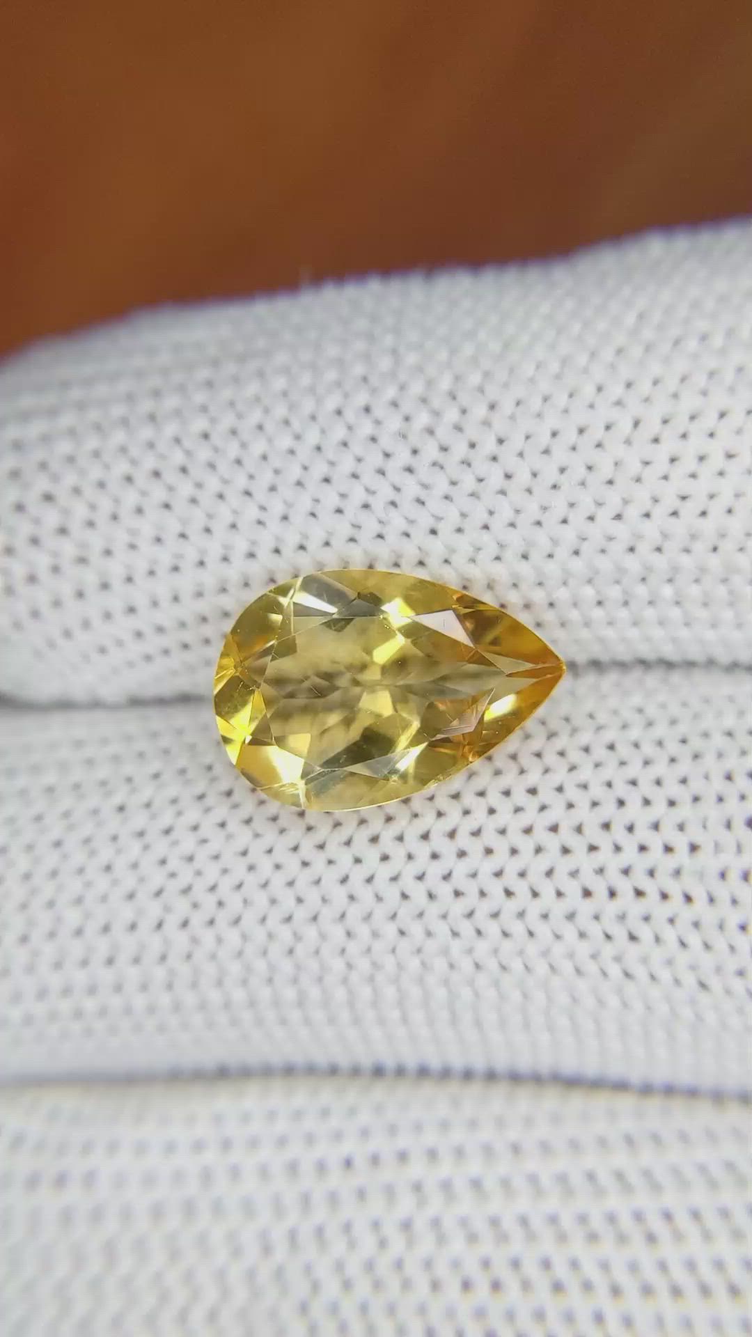 3.88 Ct. Citrine from Brazil Size Video